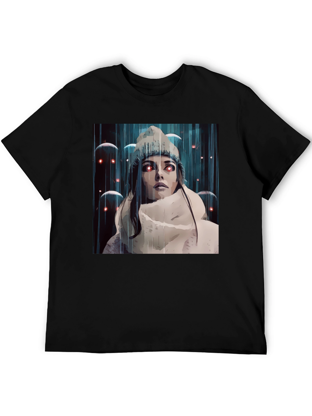 Artistic Womans Tee - Red Eye Dreamscape Graphic