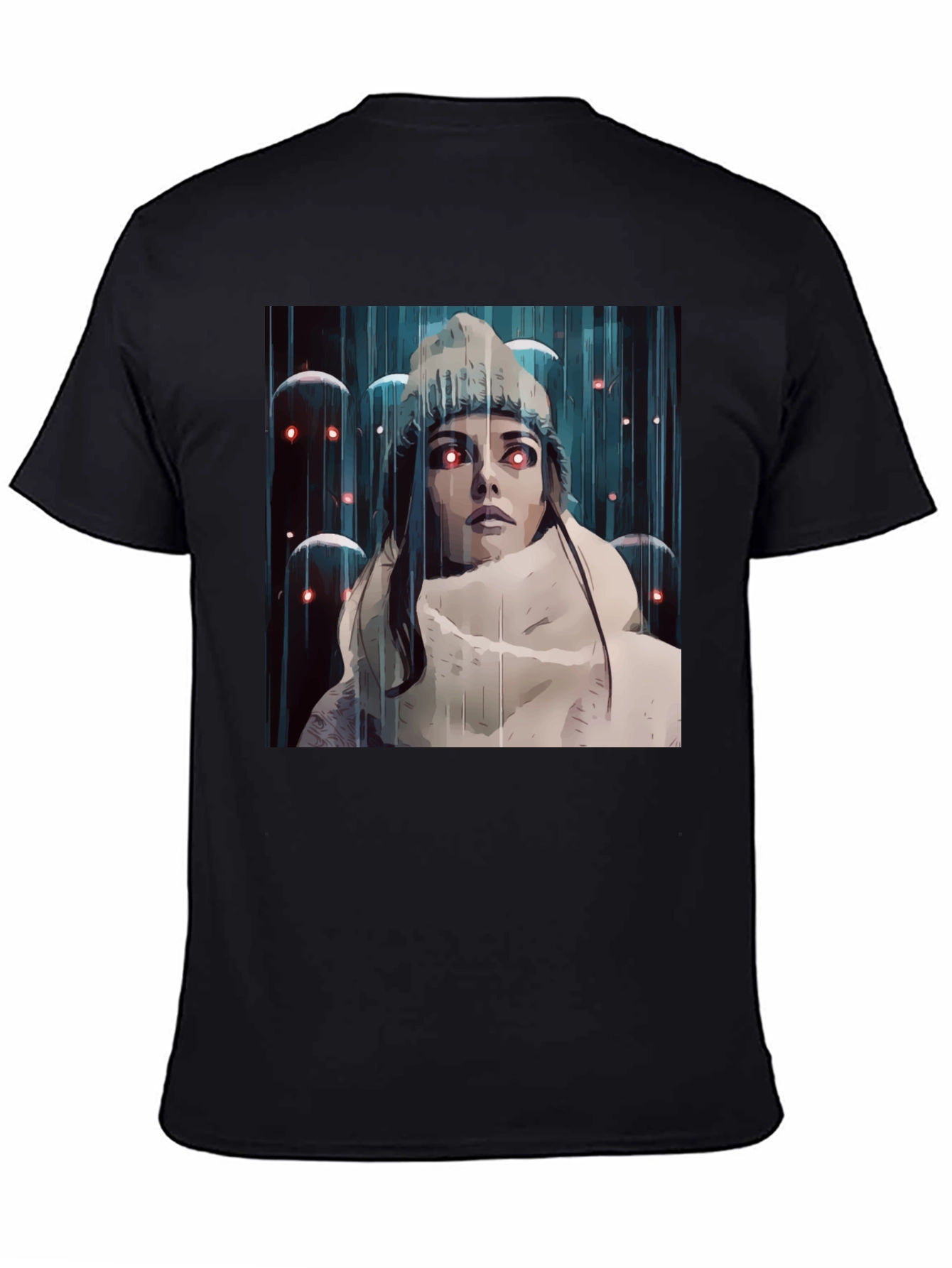 Artistic Womans Tee - Red Eye Dreamscape Graphic