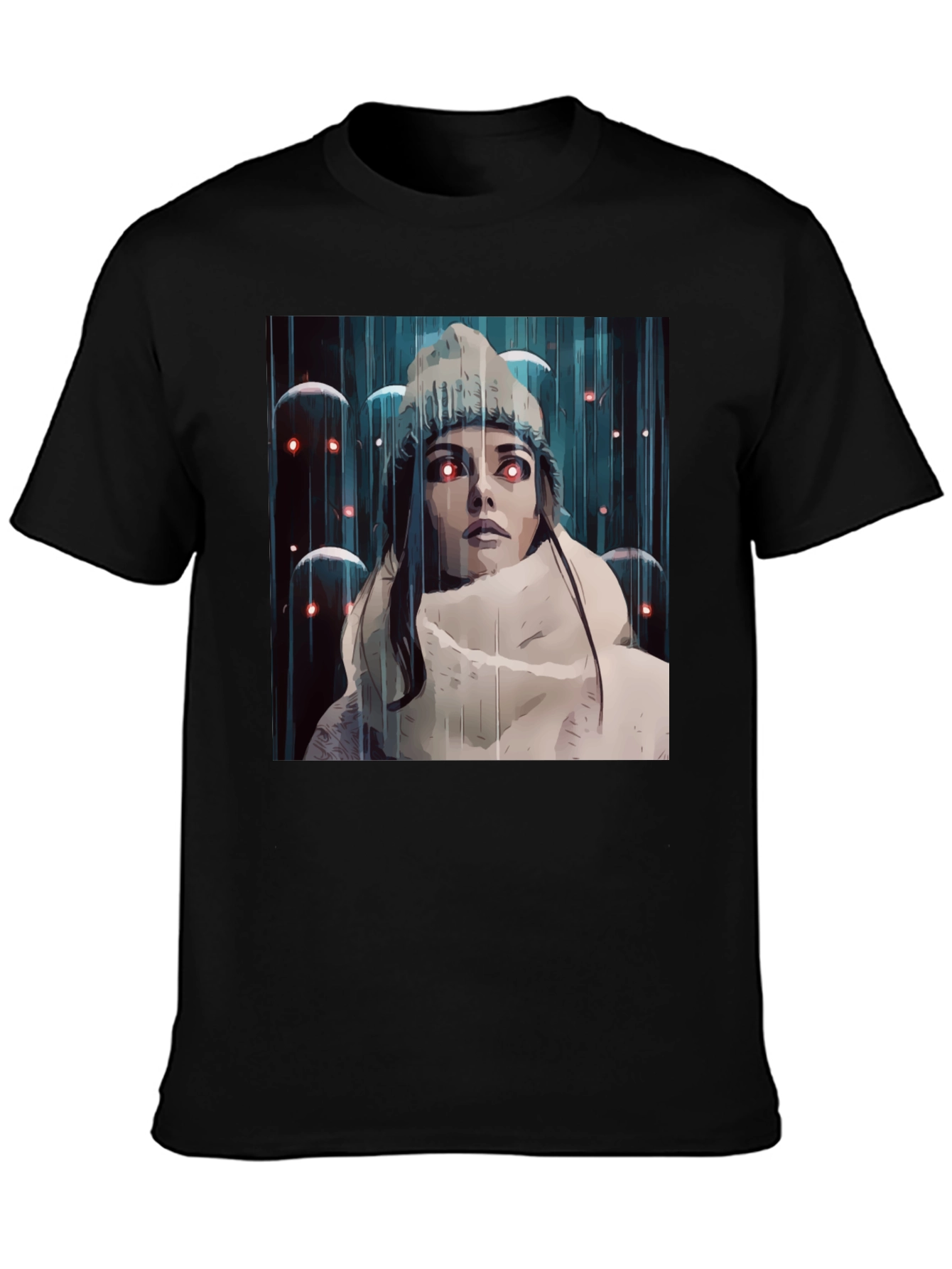 Artistic Womans Tee - Red Eye Dreamscape Graphic