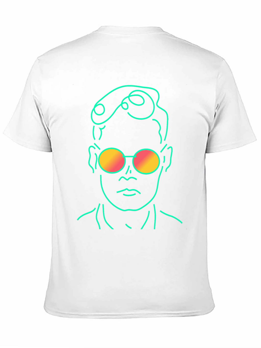 Retro Line Art T-Shirt - Cool Graphic Tee