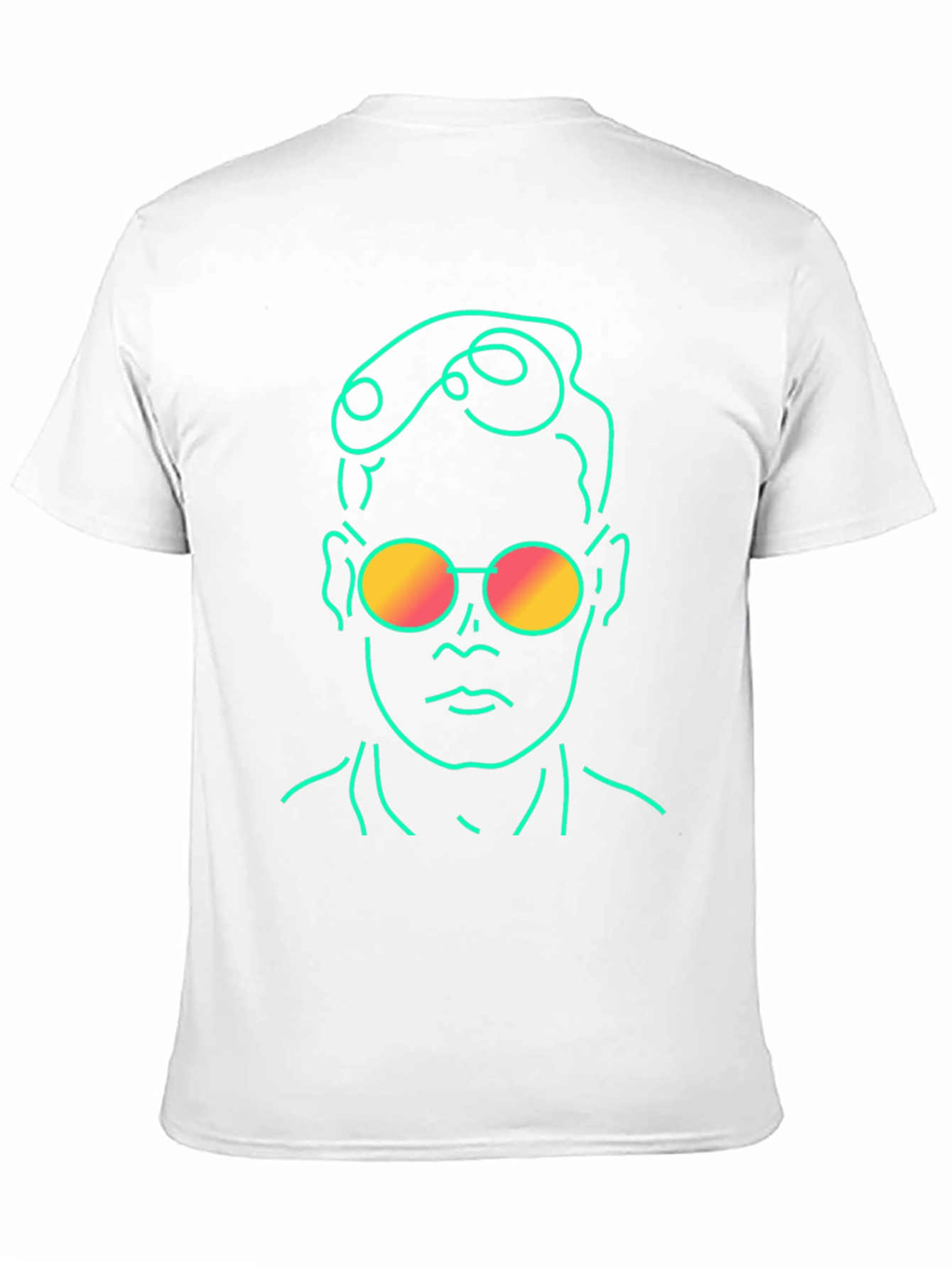 Retro Line Art T-Shirt - Cool Graphic Tee