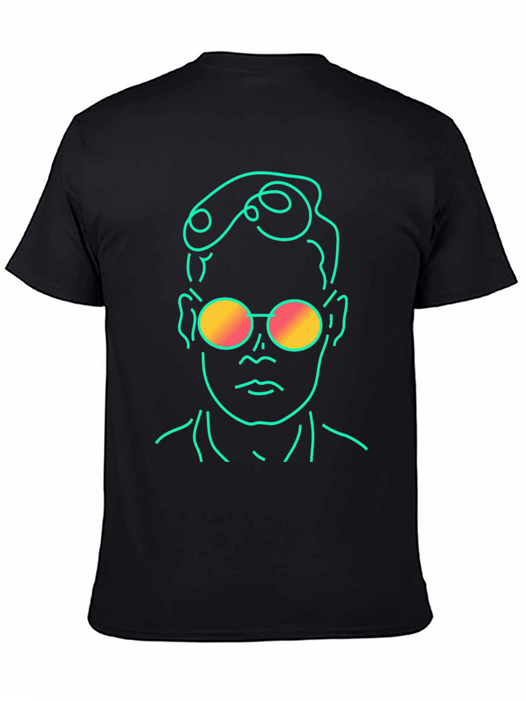 Retro Line Art T-Shirt - Cool Graphic Tee