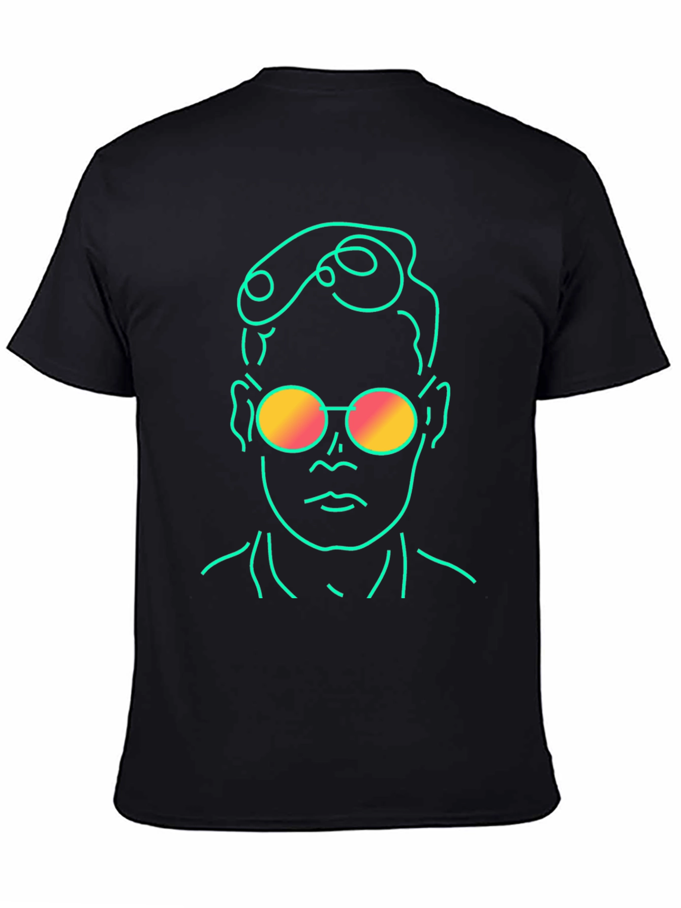 Retro Line Art T-Shirt - Cool Graphic Tee