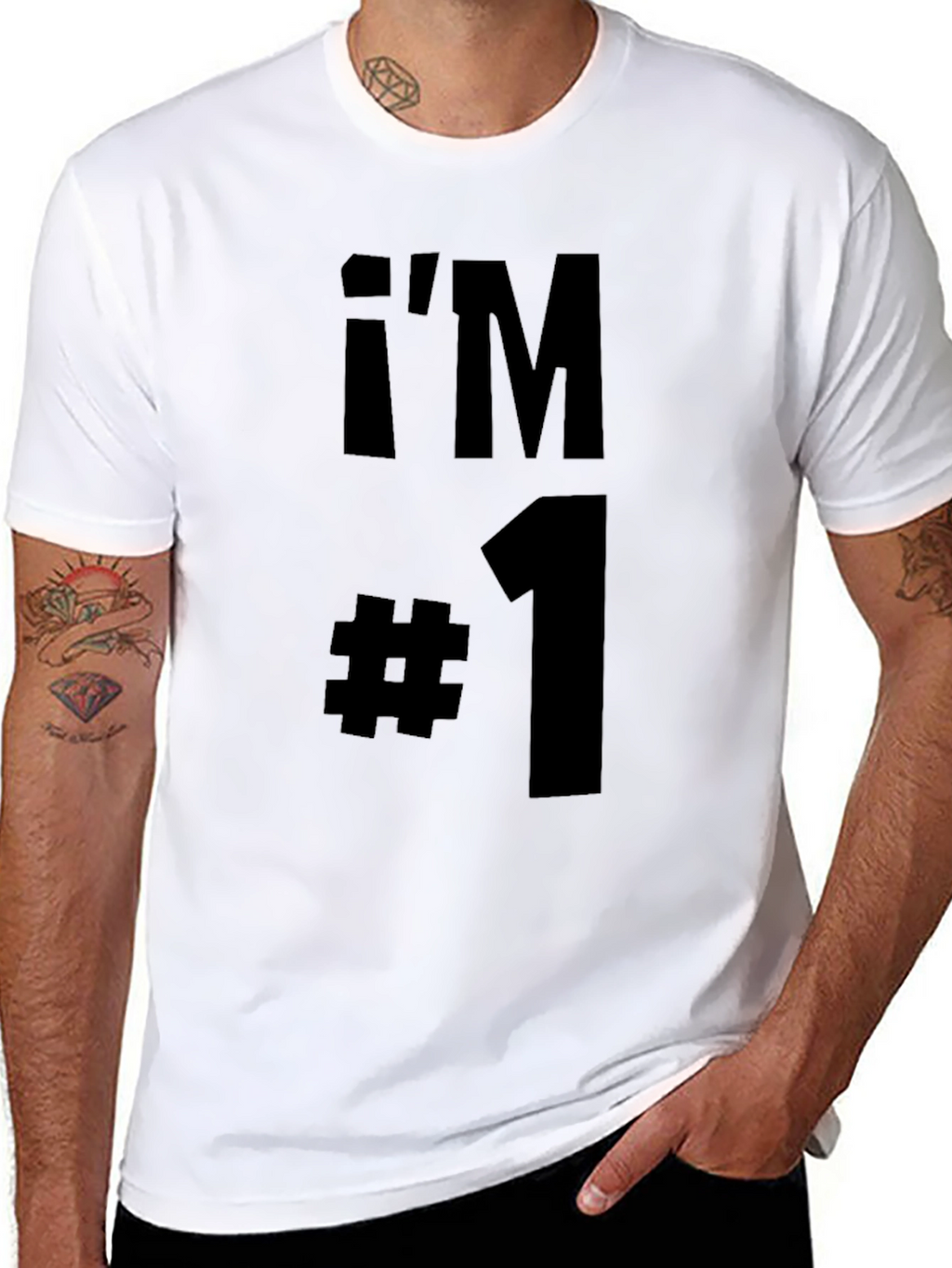 Im #1 T-Shirt - Black Cotton Graphic Tee