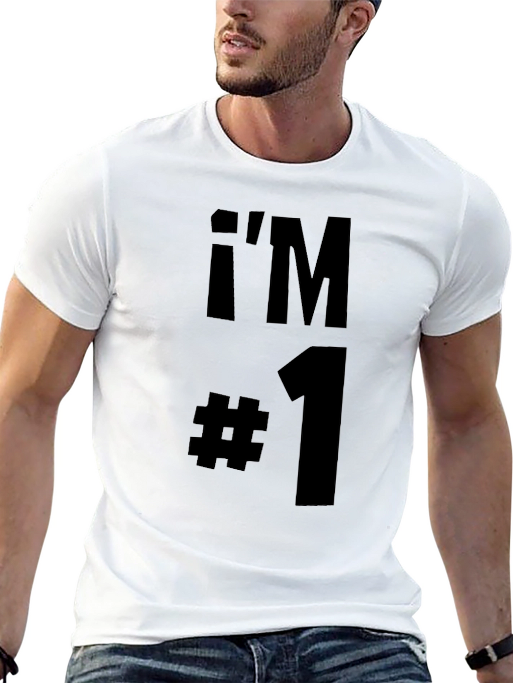 Im #1 T-Shirt - Black Cotton Graphic Tee