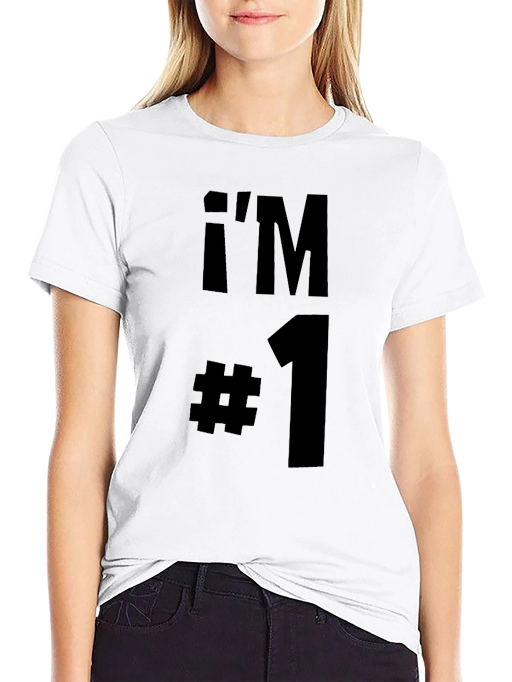 Im #1 T-Shirt - Black Cotton Graphic Tee