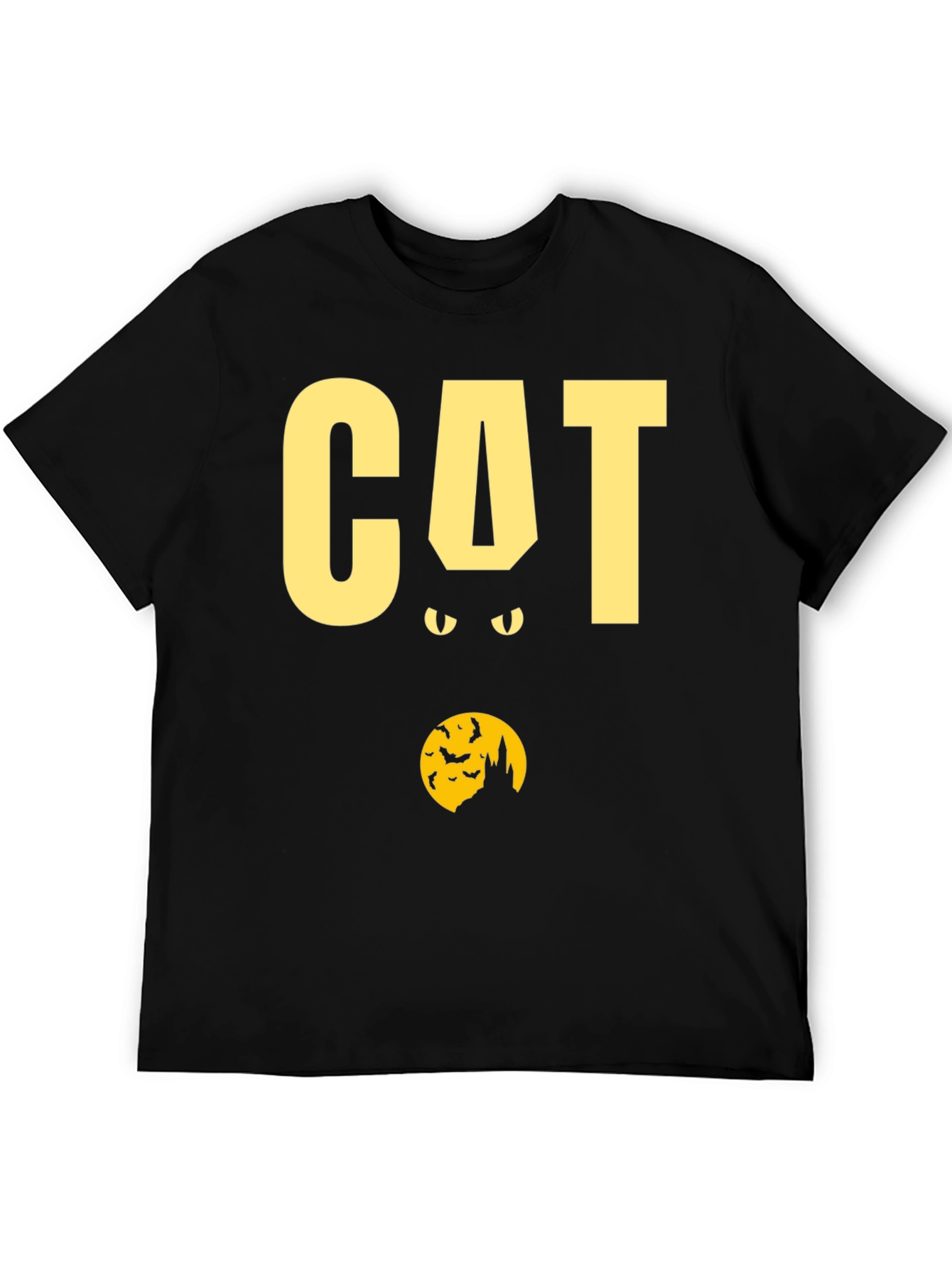 Halloween Cat Graphic T-Shirt - Spooky Season Tee
