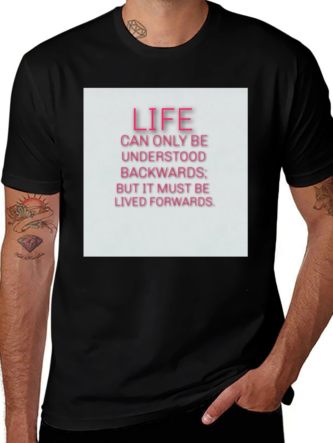 Life Quote T-Shirt - Black