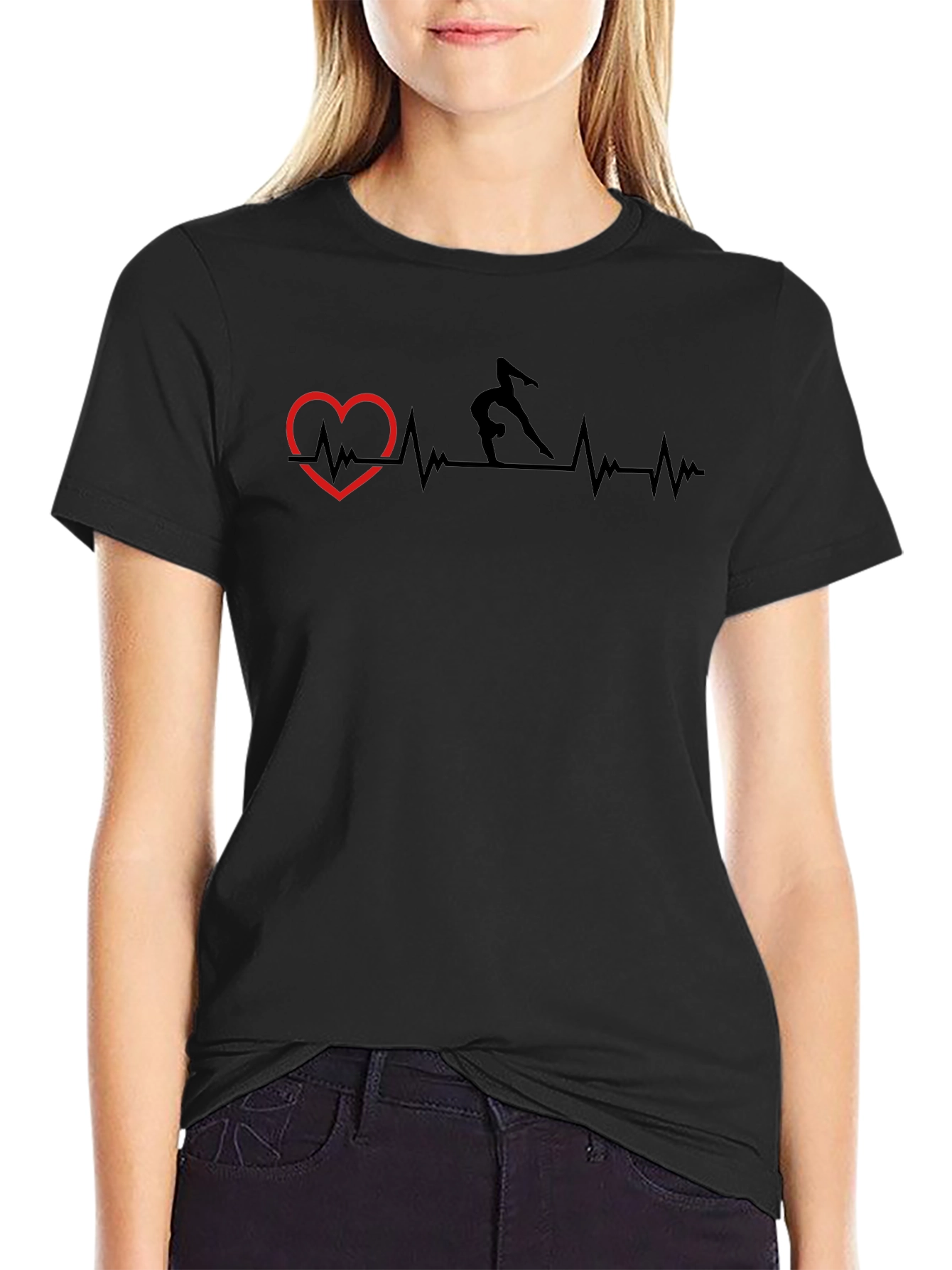 Gymnastics Heartbeat T-Shirt - Passion Meets Style