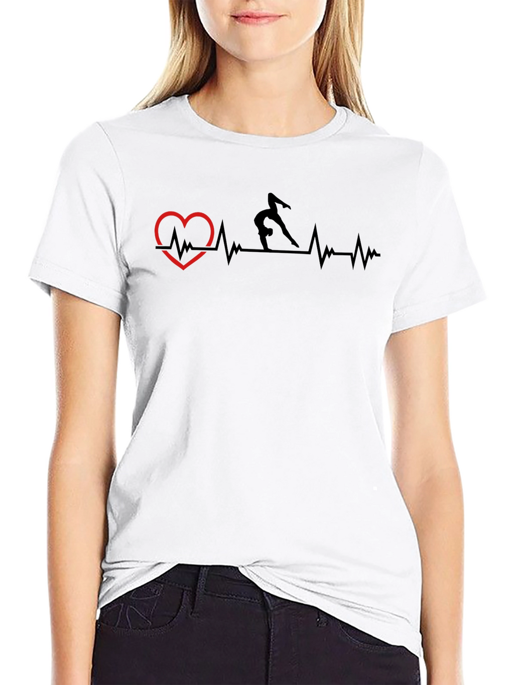 Gymnastics Heartbeat T-Shirt - Passion Meets Style