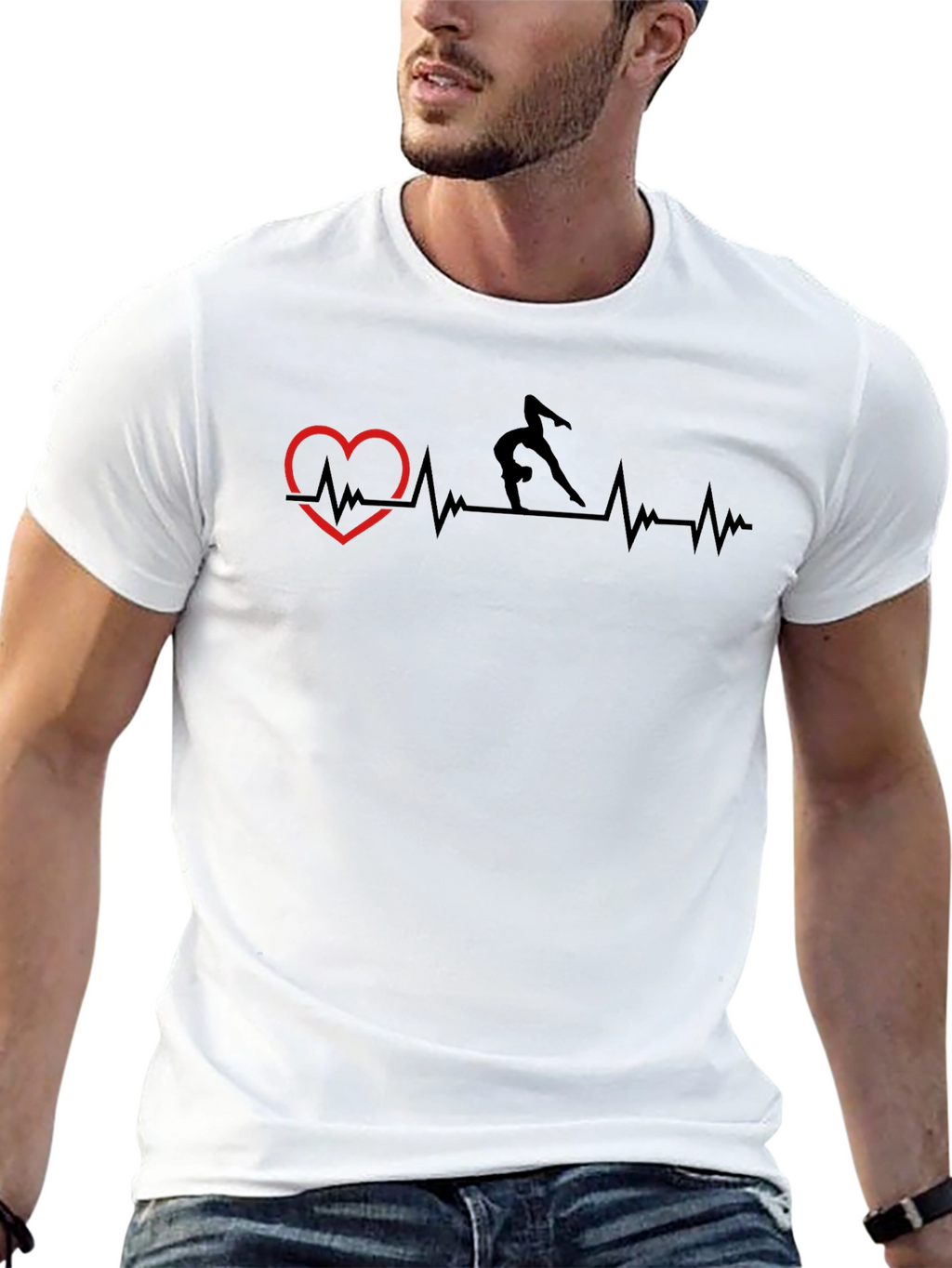 Gymnastics Heartbeat T-Shirt - Passion Meets Style