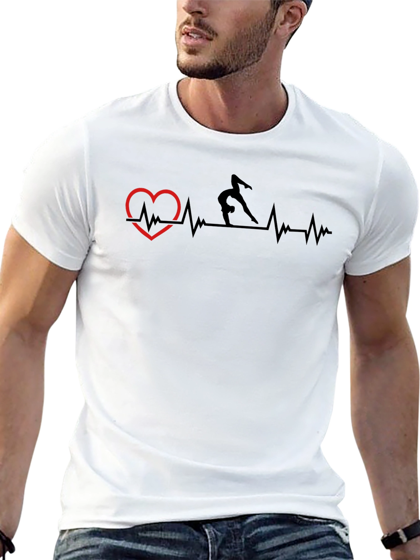 Gymnastics Heartbeat T-Shirt - Passion Meets Style