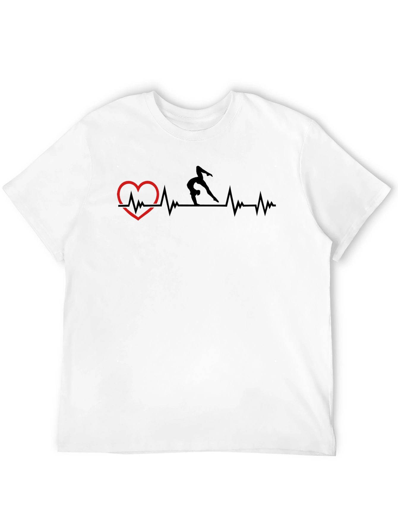 Gymnastics Heartbeat T-Shirt - Passion Meets Style