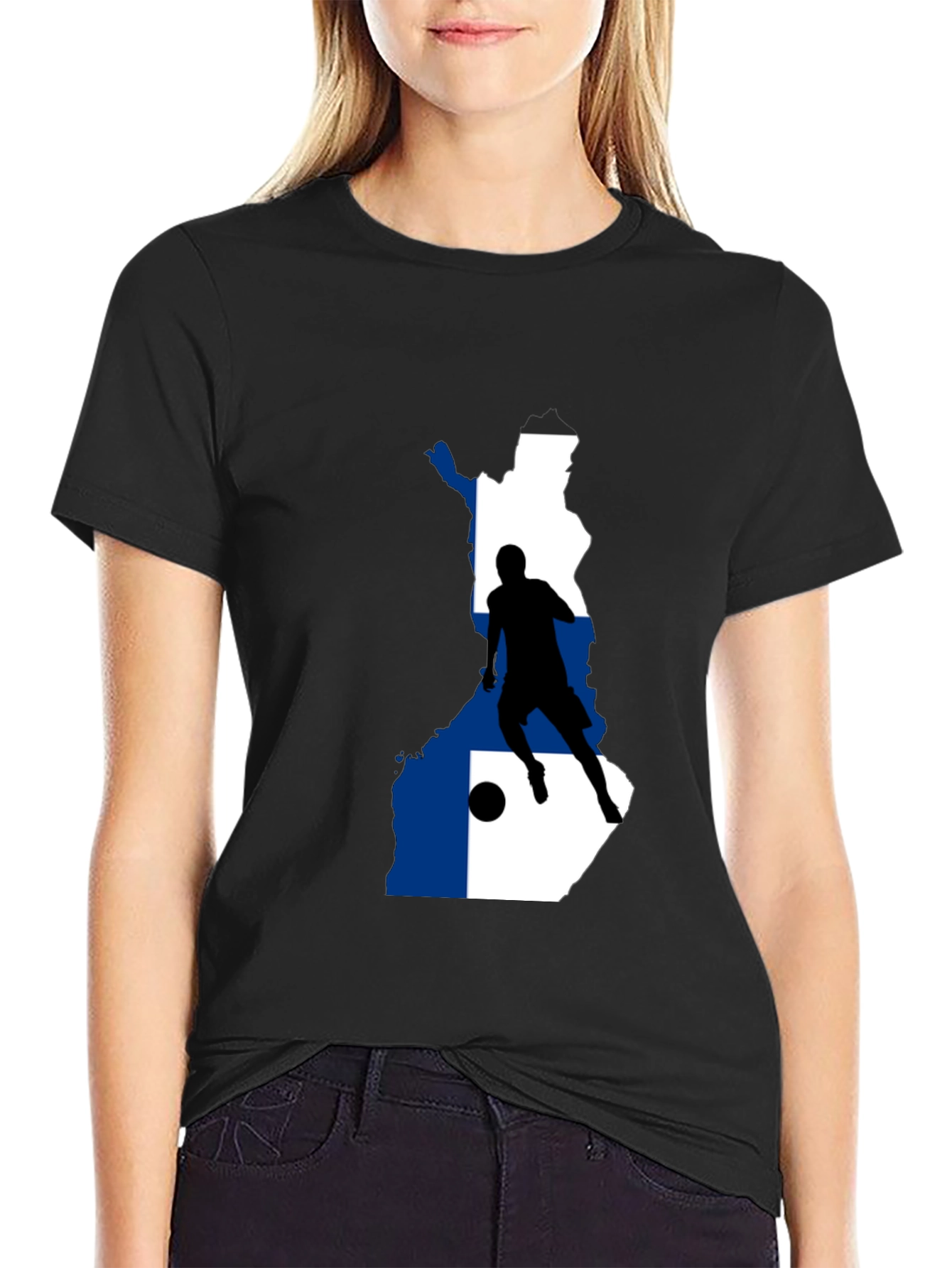 Finland Soccer T-Shirt - Black