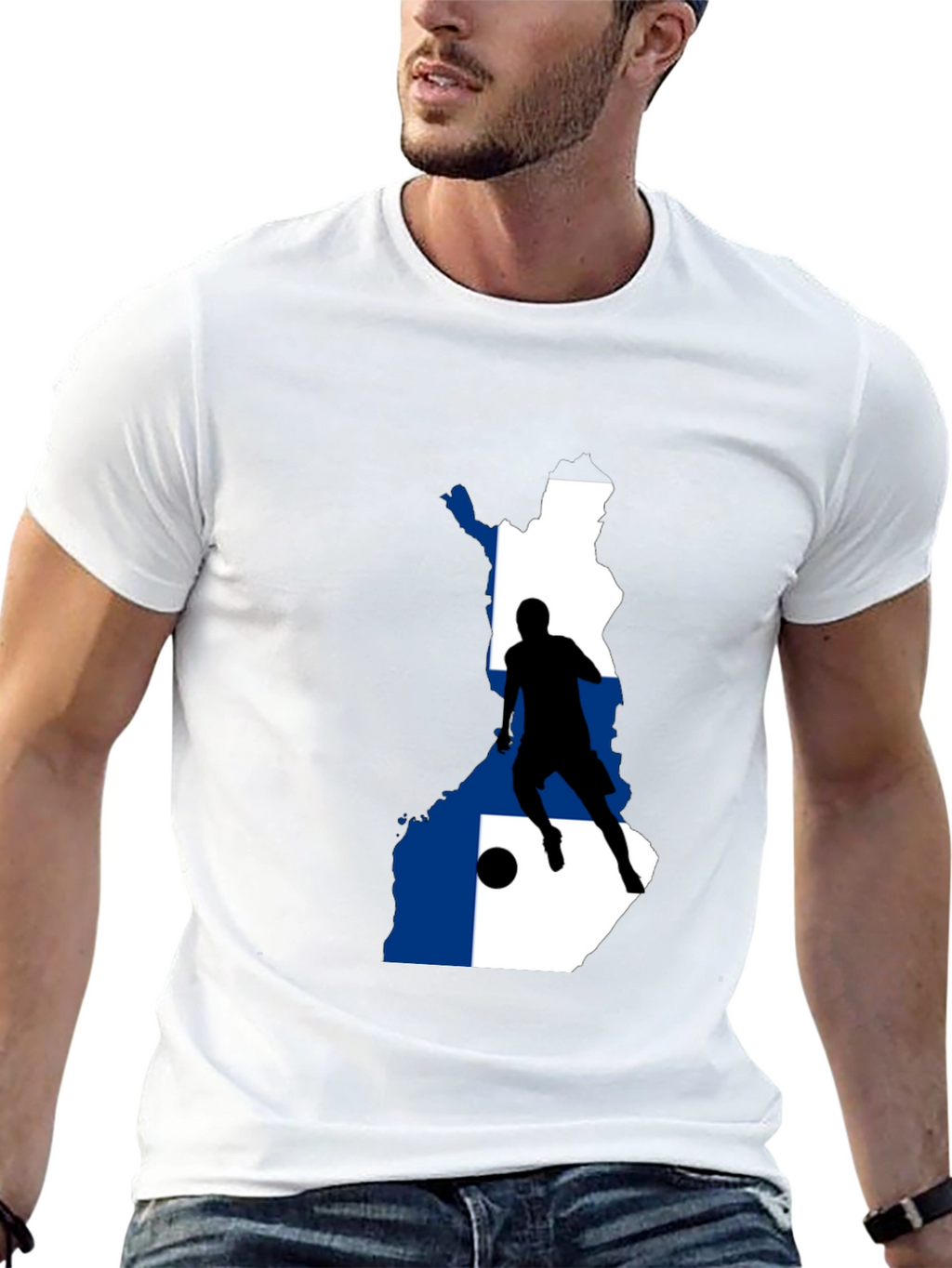 Finland Soccer T-Shirt - Black