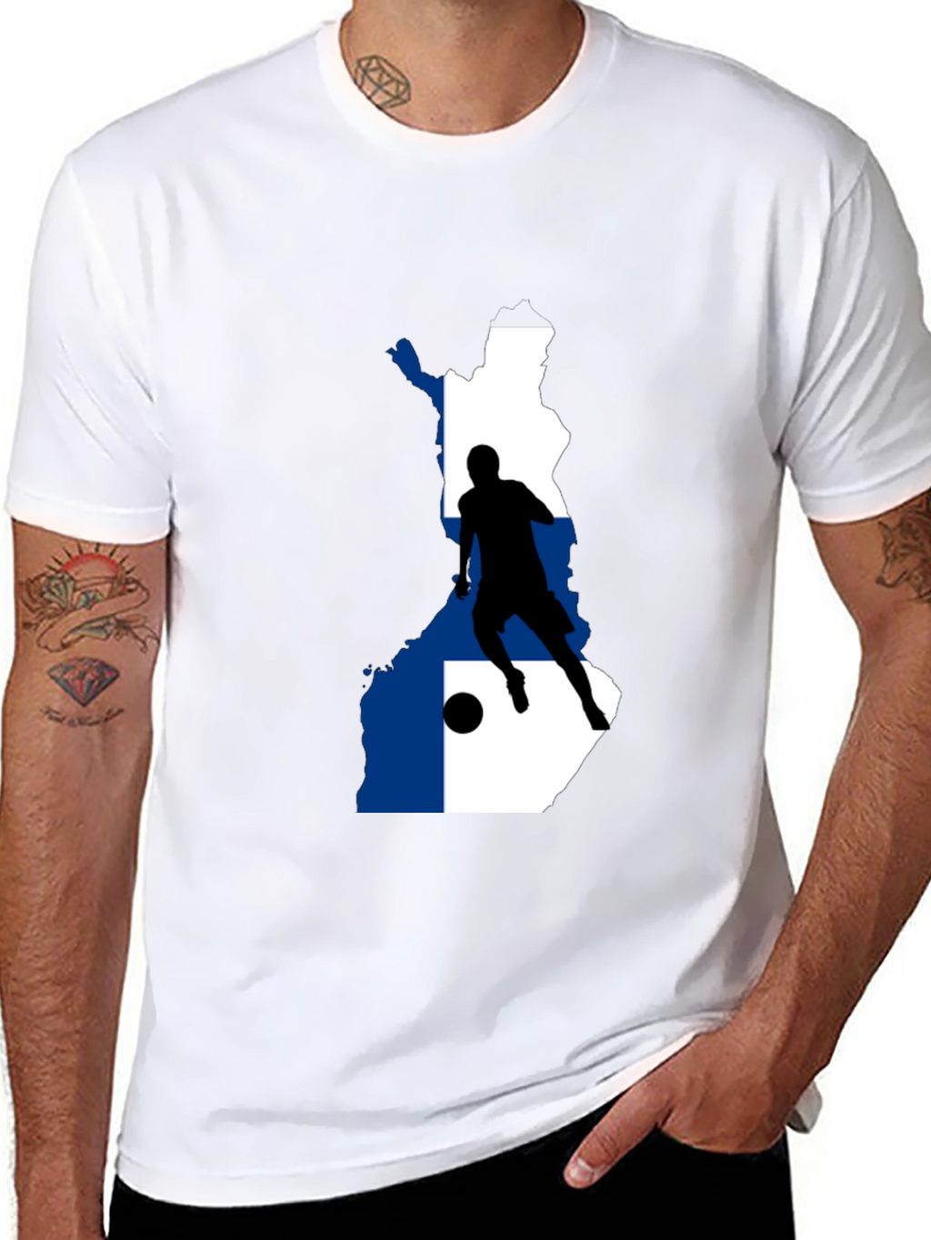 Finland Soccer T-Shirt - Black