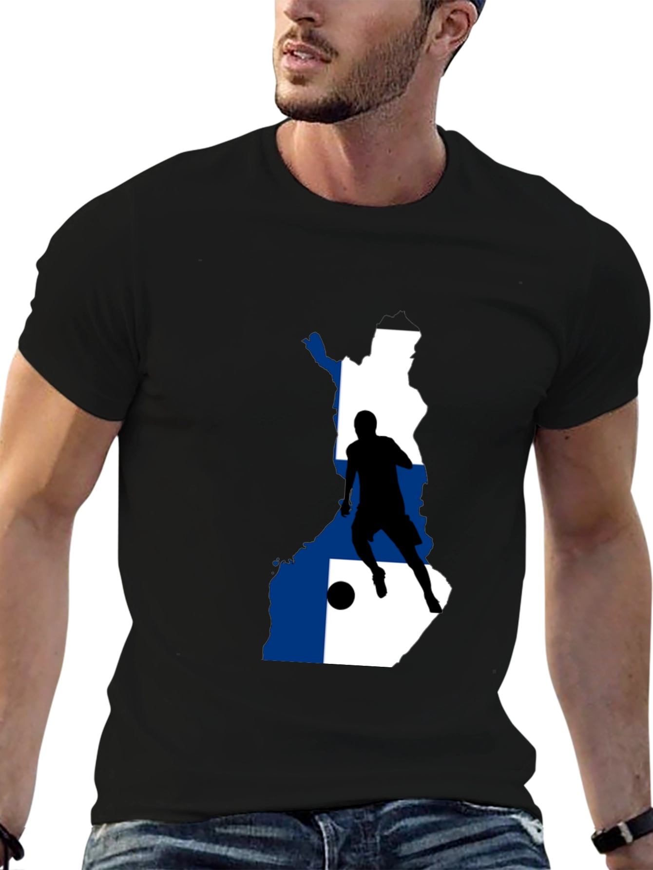 Finland Soccer T-Shirt - Black