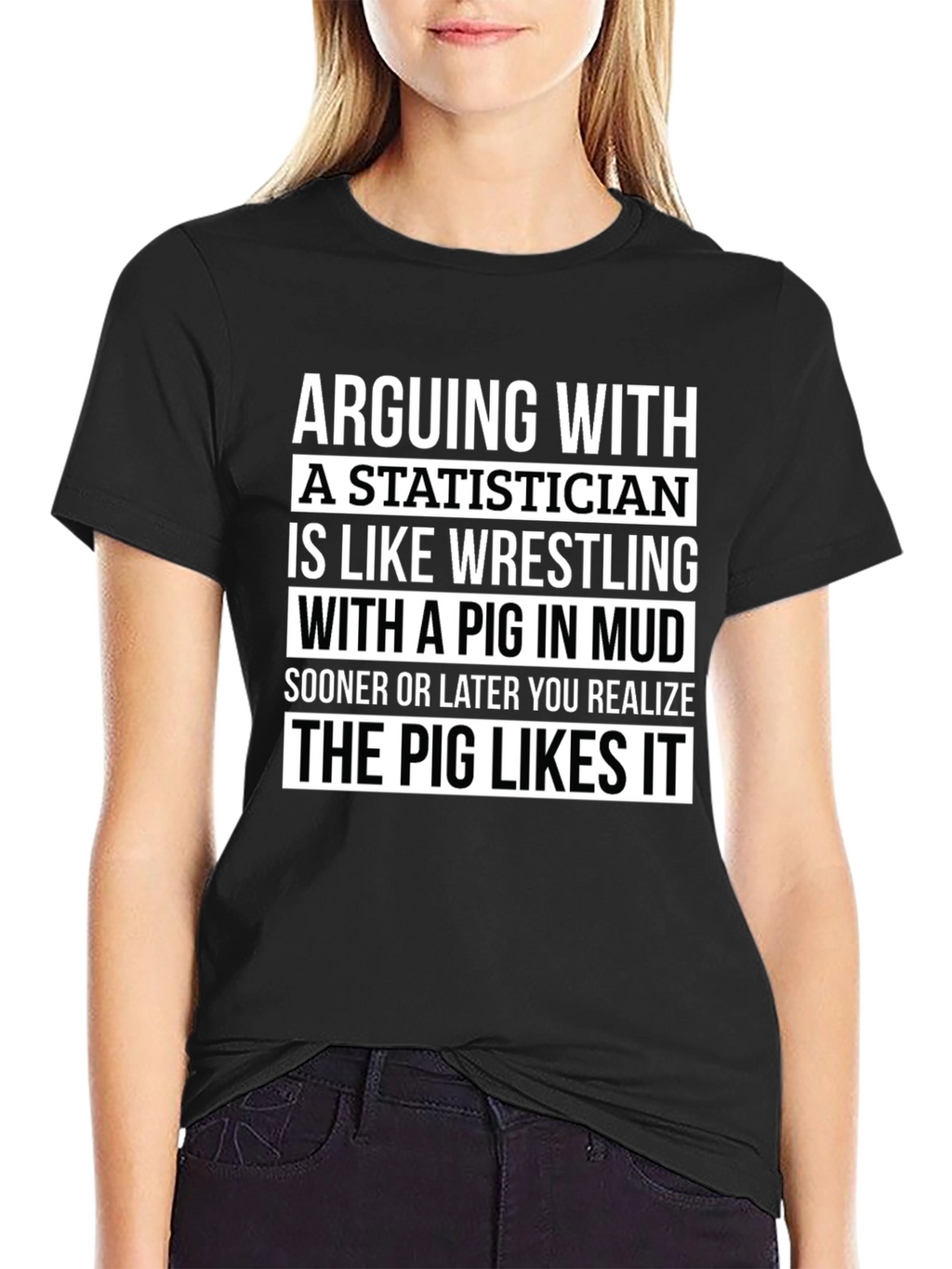 Statistician Pig Wrestling T-Shirt