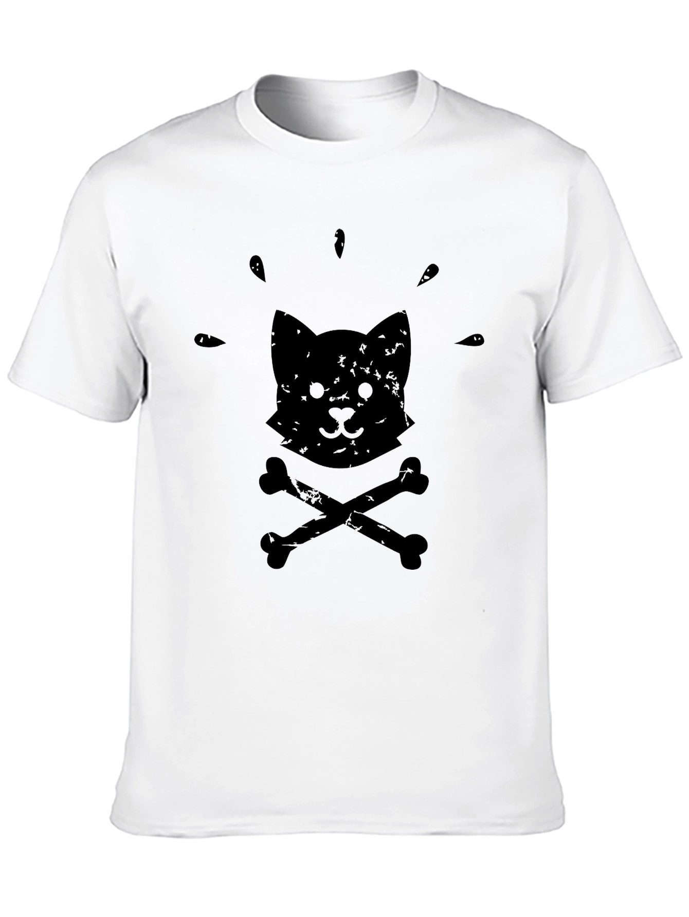 Black Cat & Crossbones Graphic Tee - Soft Cotton Comfort
