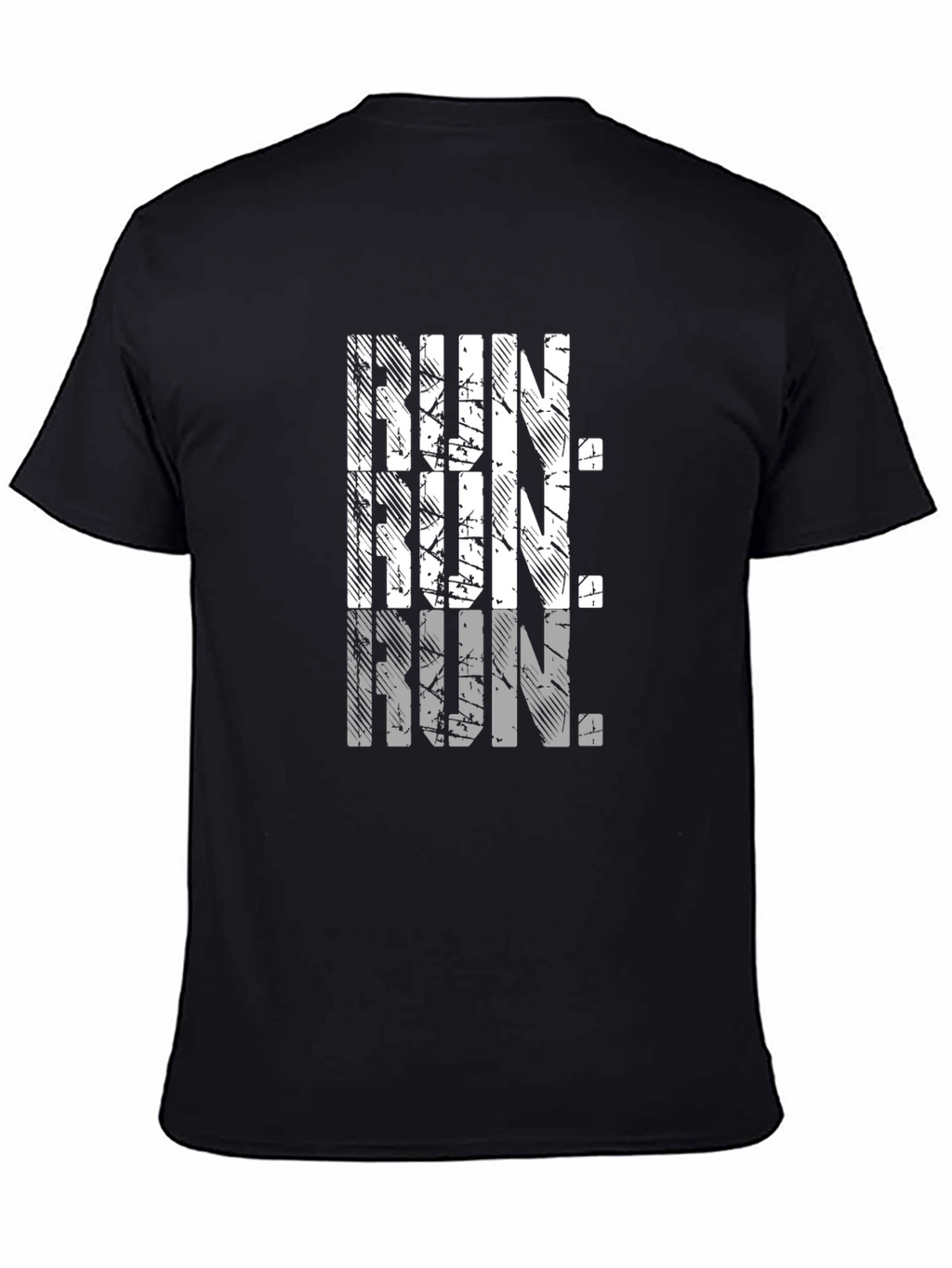 Run Graphic Tee - Black Casual Shirt
