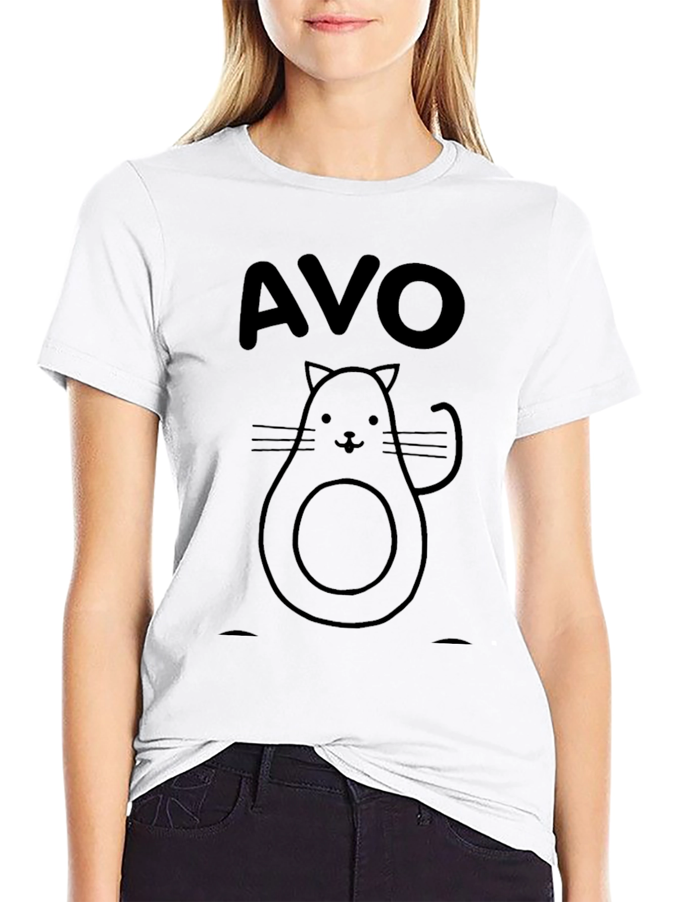 Avo-Cat Graphic Tee - Funny Avocado Cat Shirt
