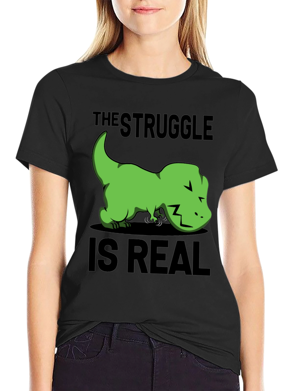 Struggle is Real T-Rex Graphic T-Shirt