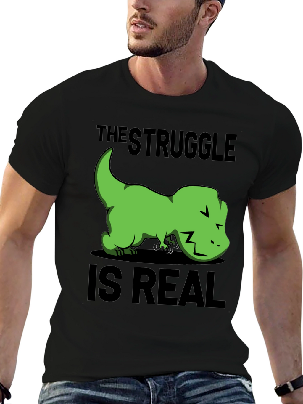 Struggle is Real T-Rex Graphic T-Shirt