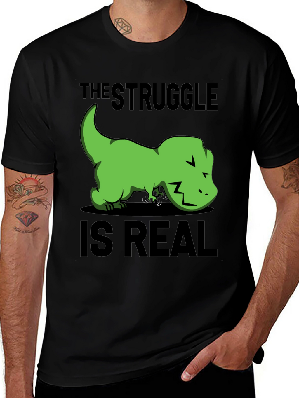 Struggle is Real T-Rex Graphic T-Shirt