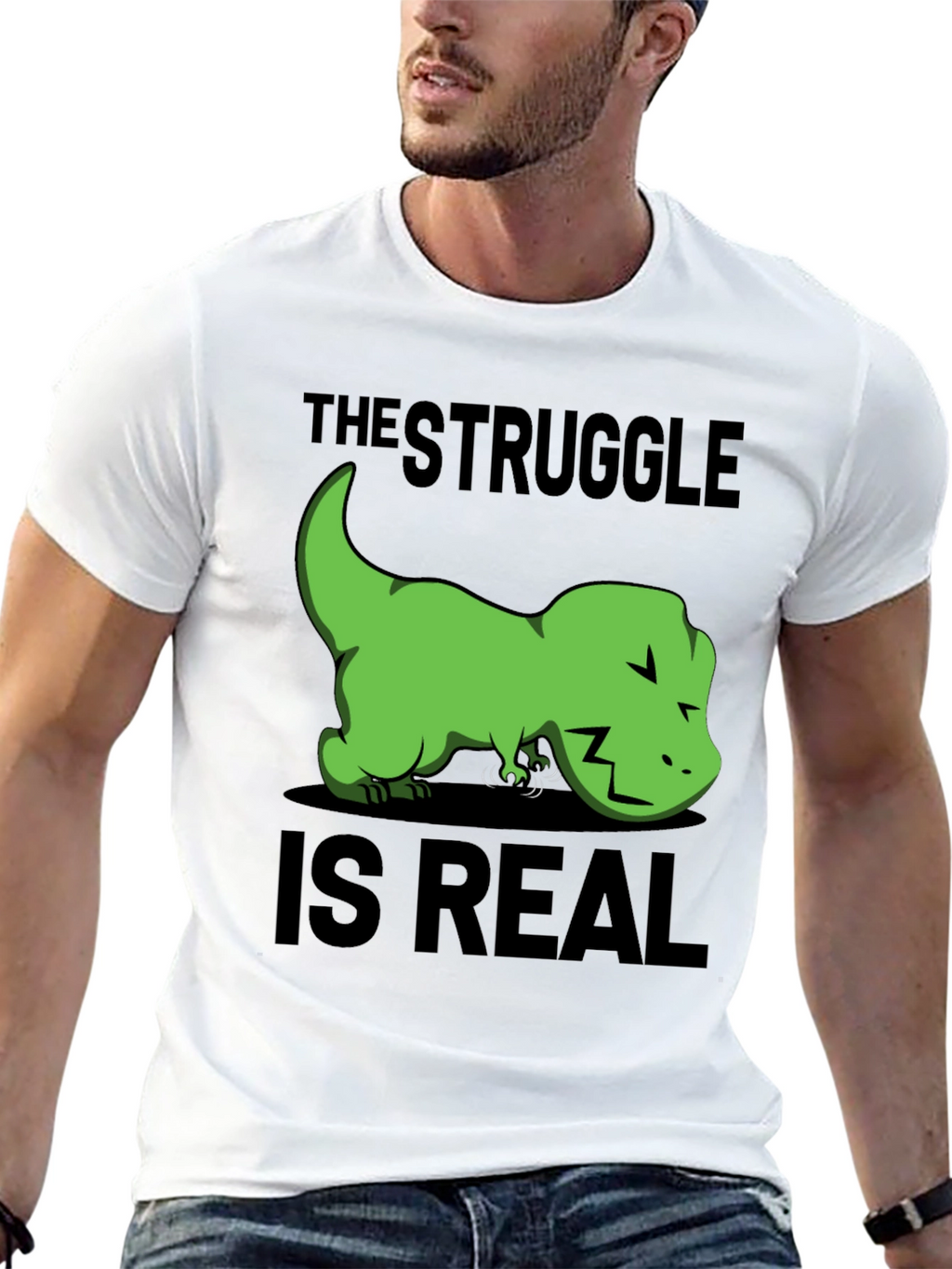 Struggle is Real T-Rex Graphic T-Shirt