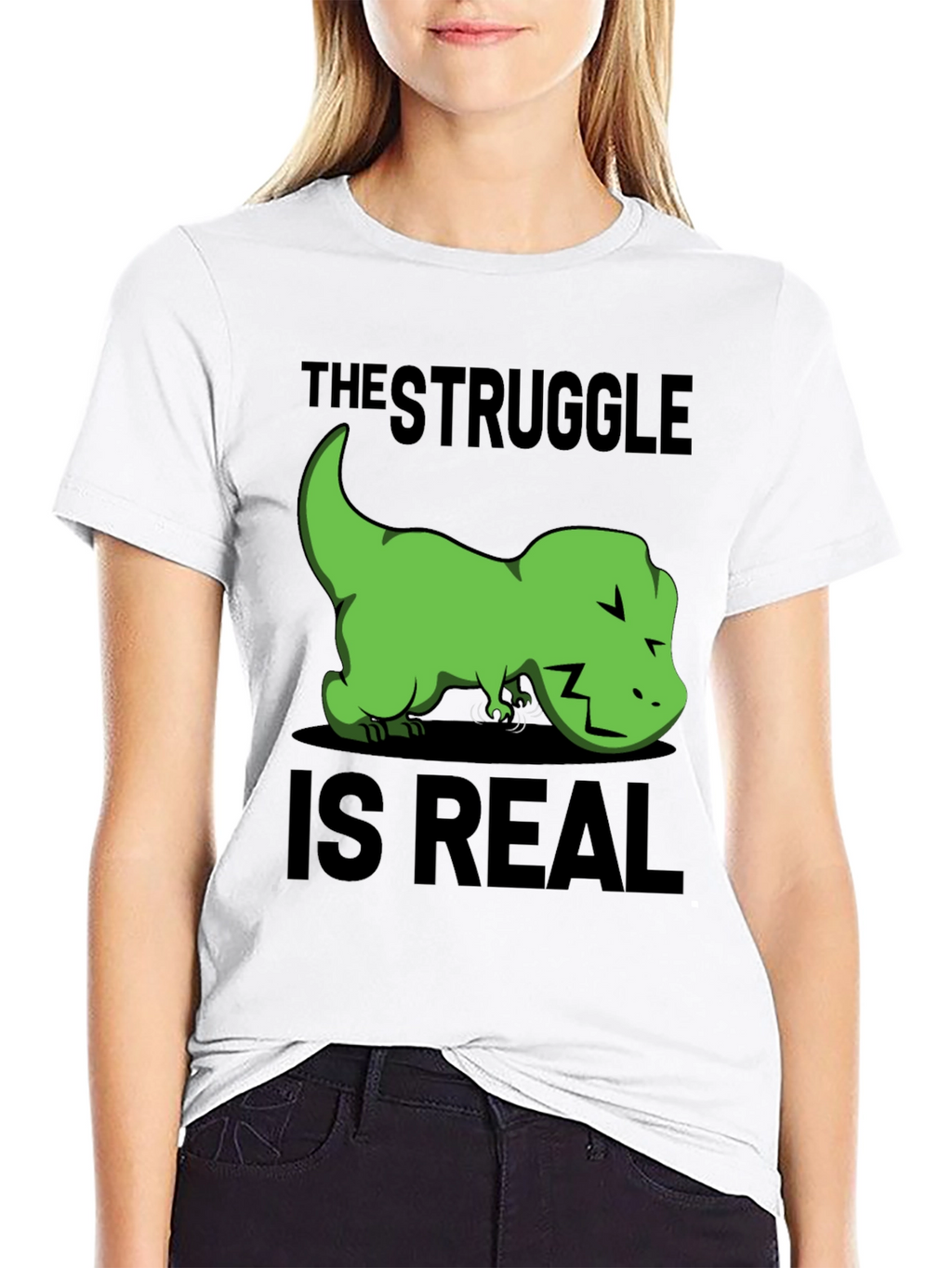Struggle is Real T-Rex Graphic T-Shirt
