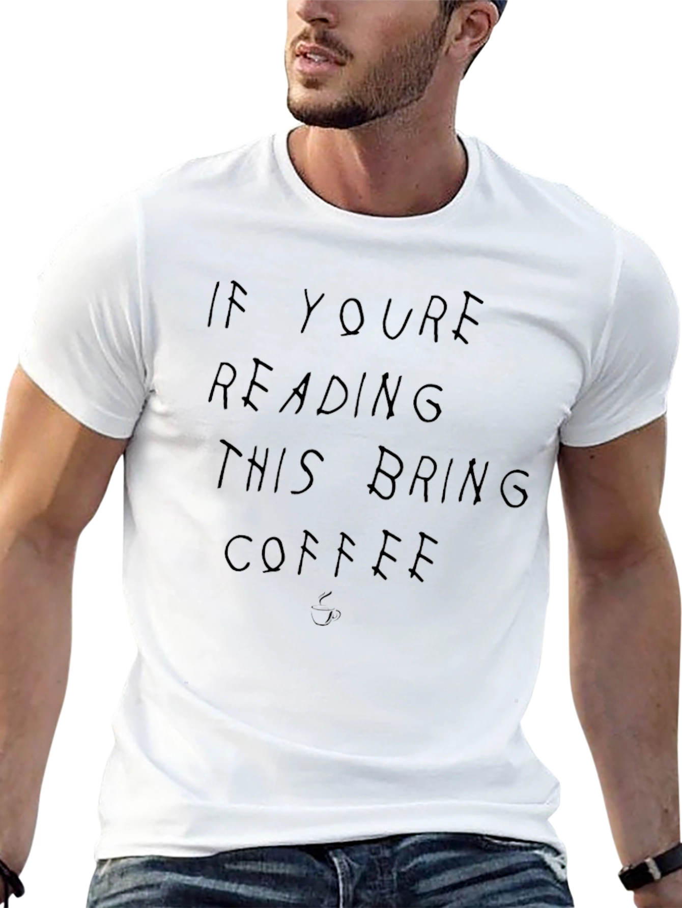 Bring Coffee Graphic Tee - Soft Cotton Blend