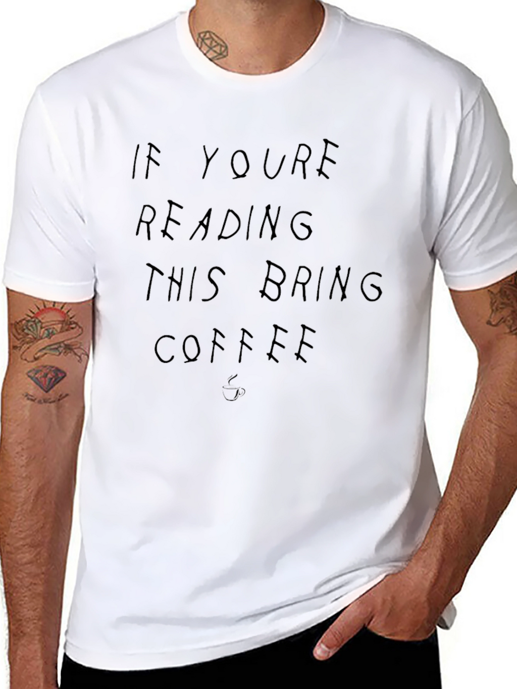 Bring Coffee Graphic Tee - Soft Cotton Blend