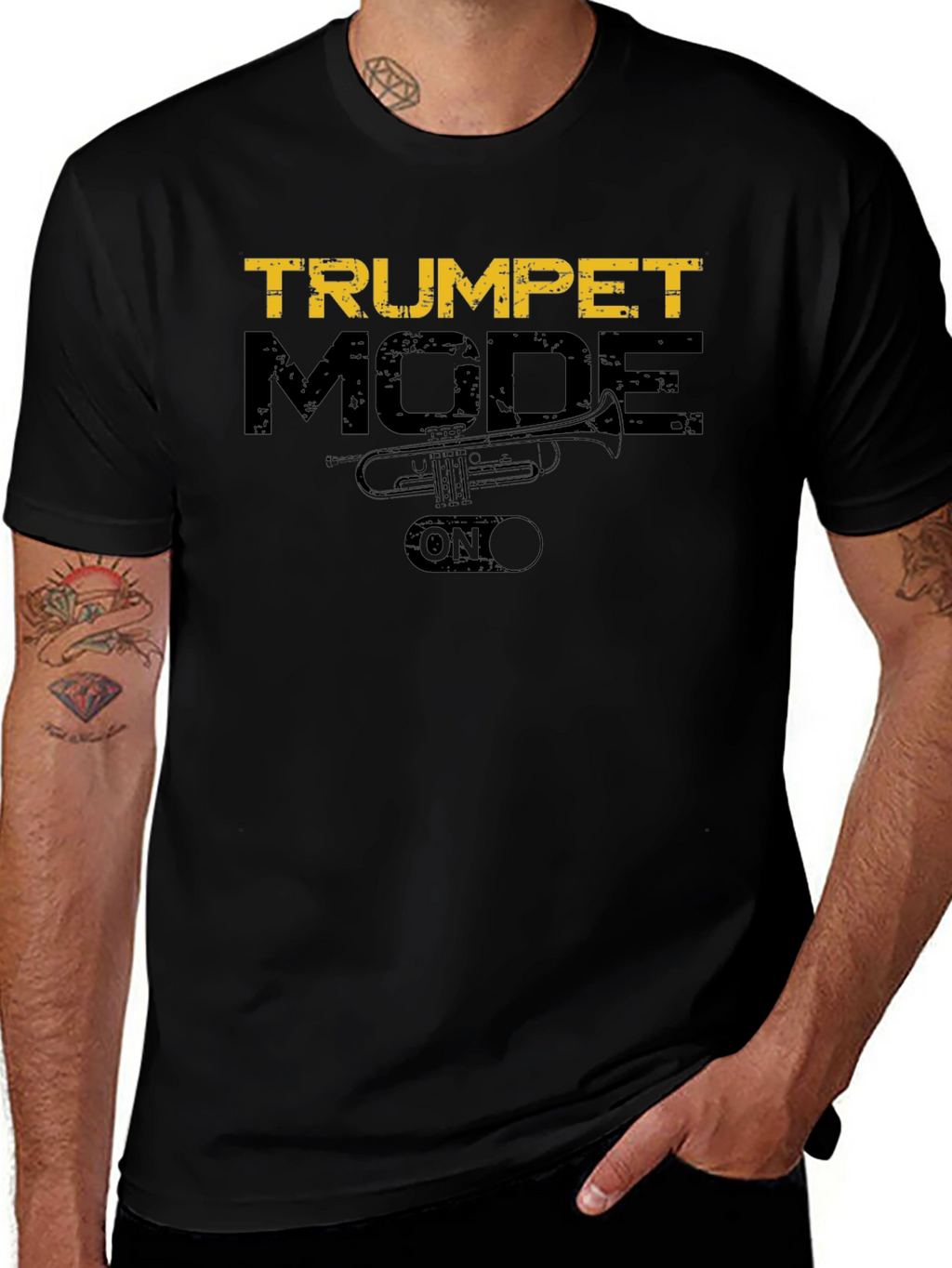 Trumpet Mode On T-Shirt | Music Lover Tee