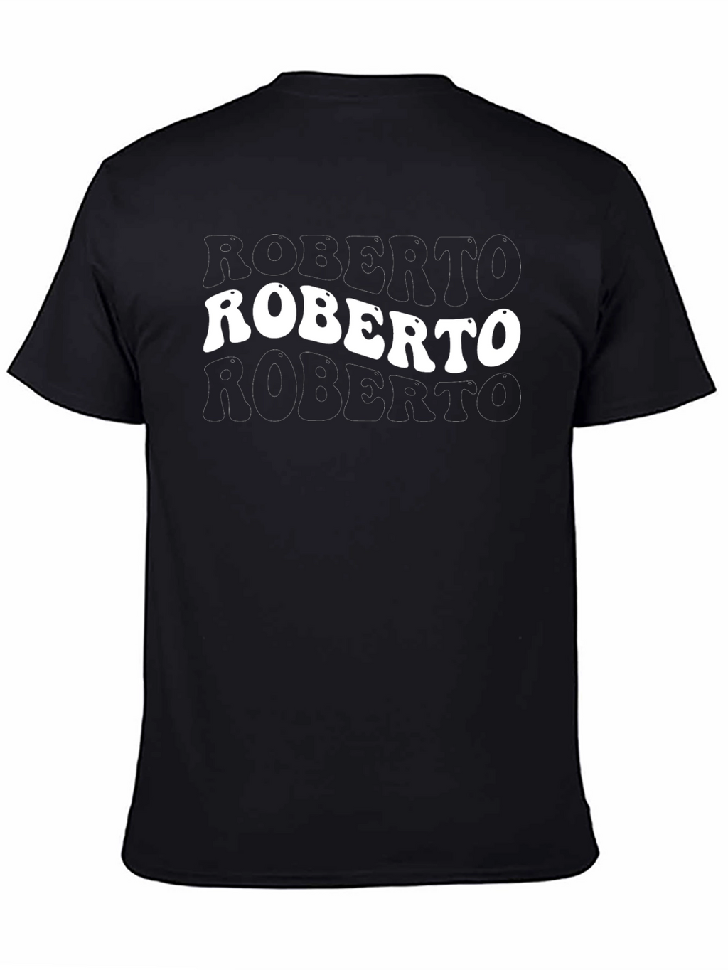Roberto Stacked Text Graphic T-Shirt