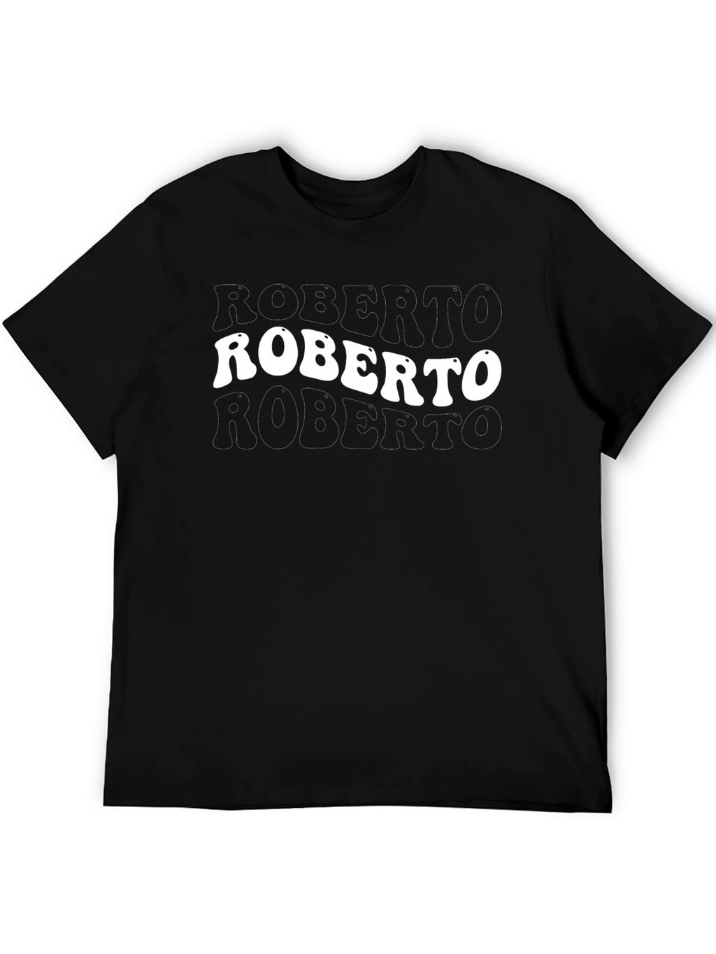Roberto Stacked Text Graphic T-Shirt