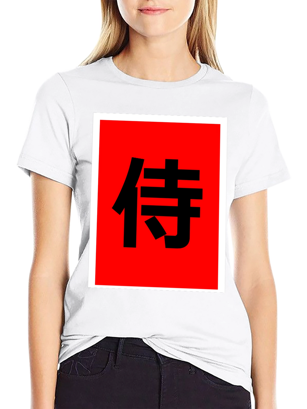 Samurai Kanji Graphic Tee - Bold Black Shirt
