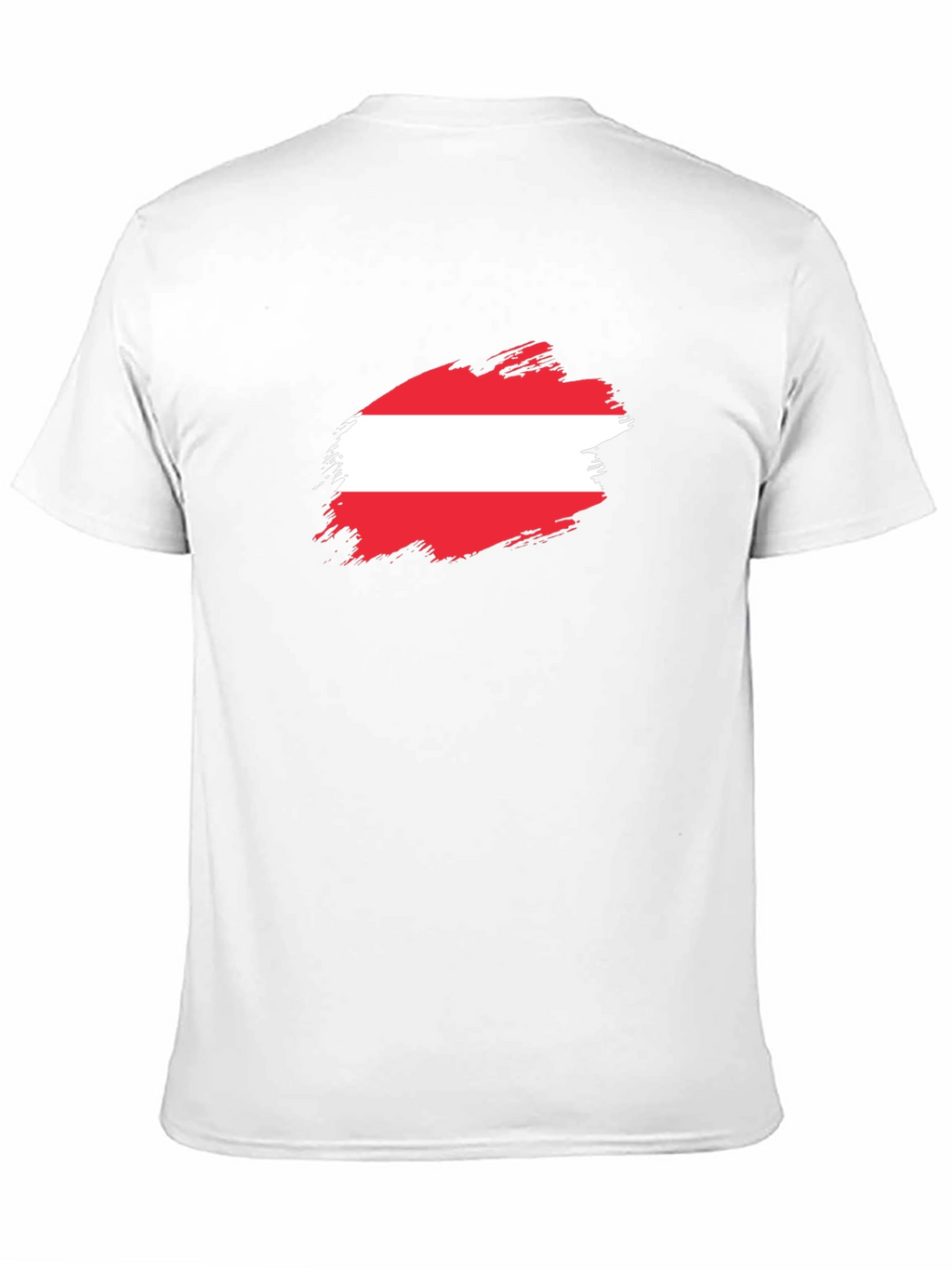 Austria Flag Brush Stroke Black T-Shirt