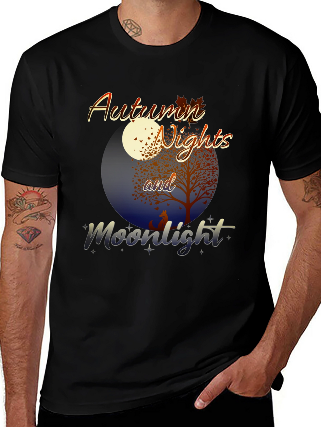 Autumn Nights and Moonlight Graphic Tee