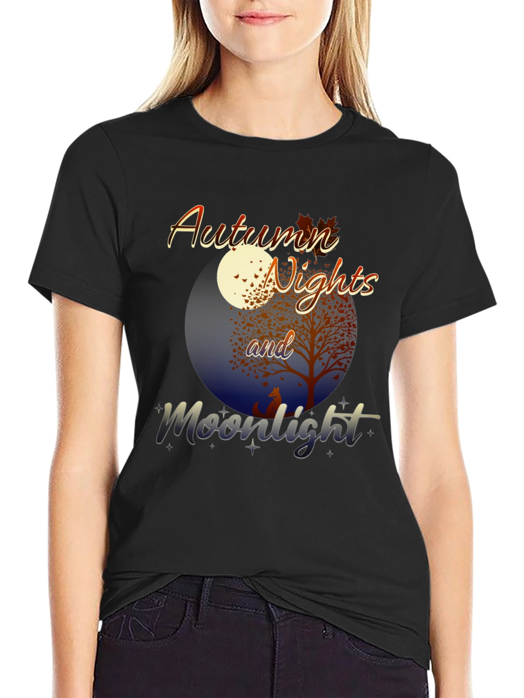 Autumn Nights and Moonlight Graphic Tee