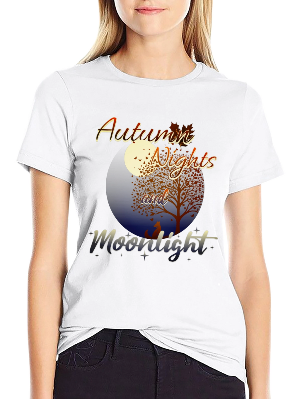 Autumn Nights and Moonlight Graphic Tee