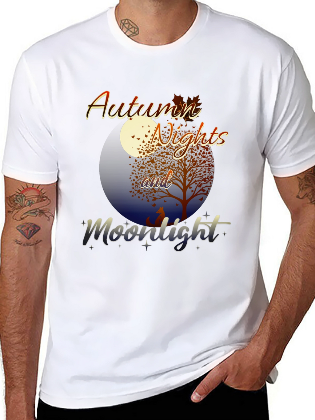 Autumn Nights and Moonlight Graphic Tee