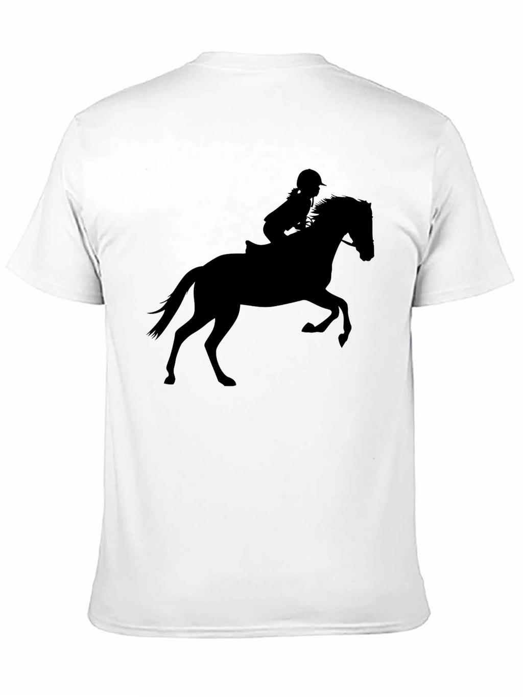 Equestrian Silhouette T-Shirt - Black Cotton Tee