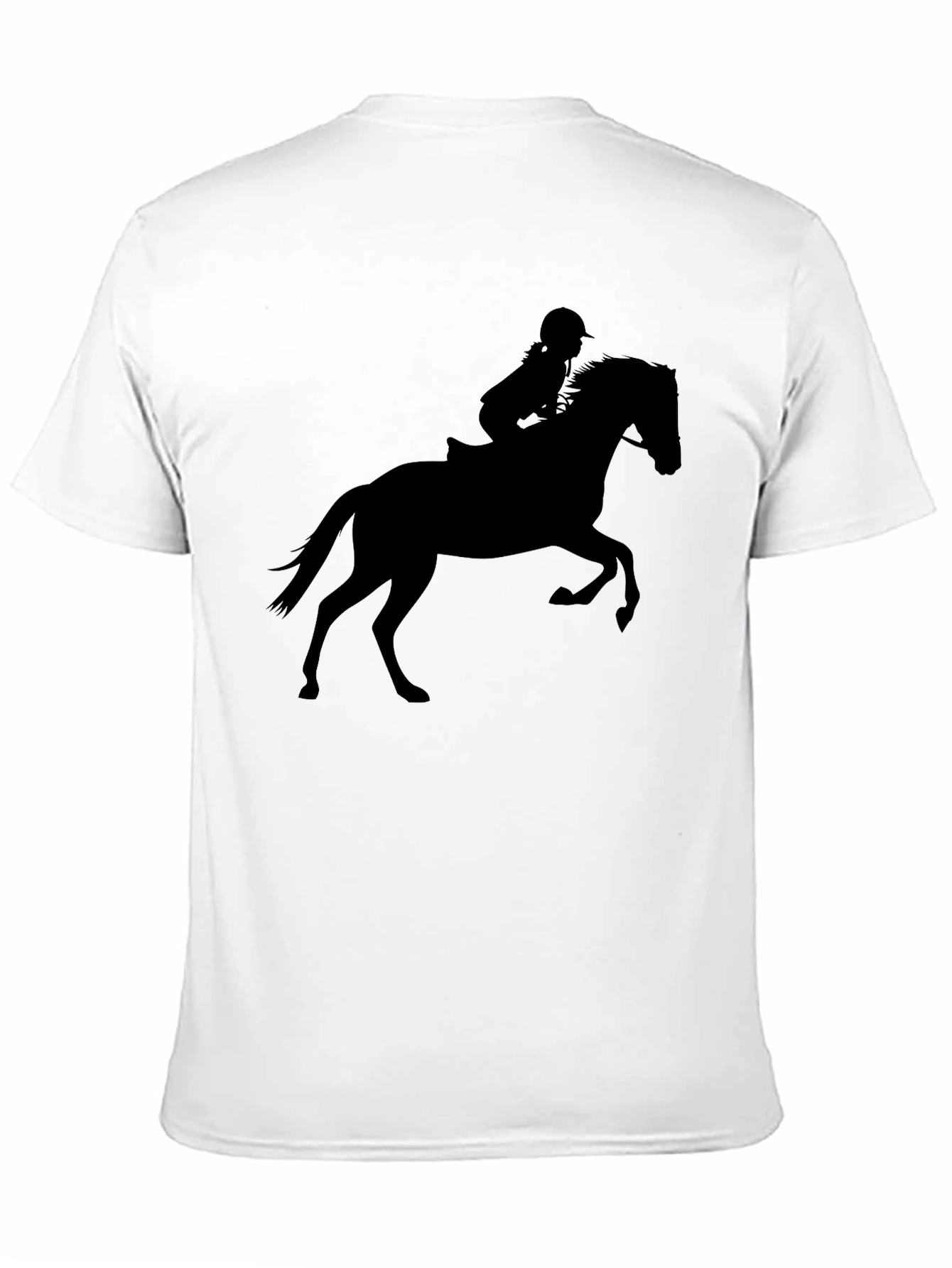 Equestrian Silhouette T-Shirt - Black Cotton Tee