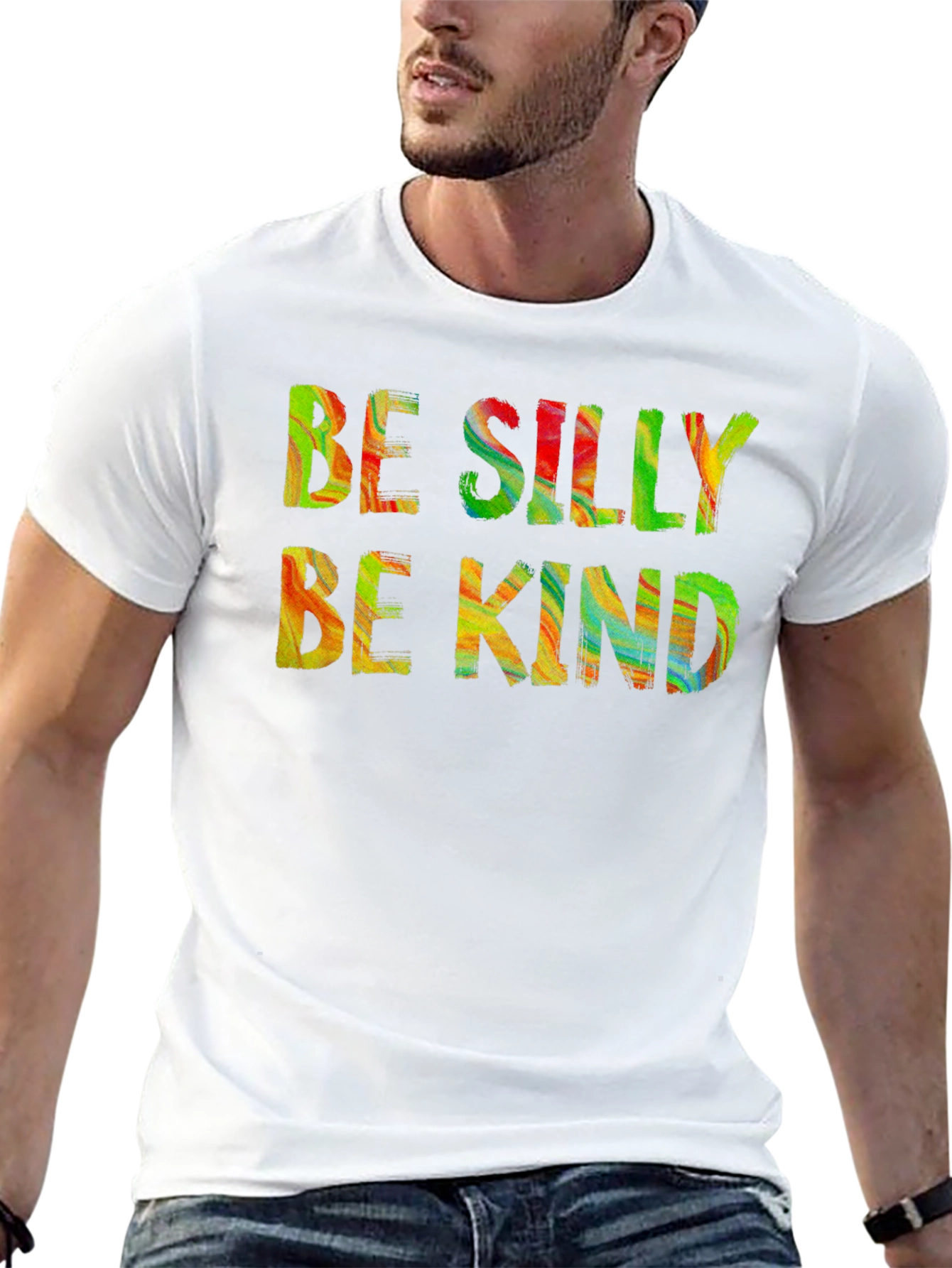 Be Silly Be Kind Graphic Tee - Black Cotton T-Shirt