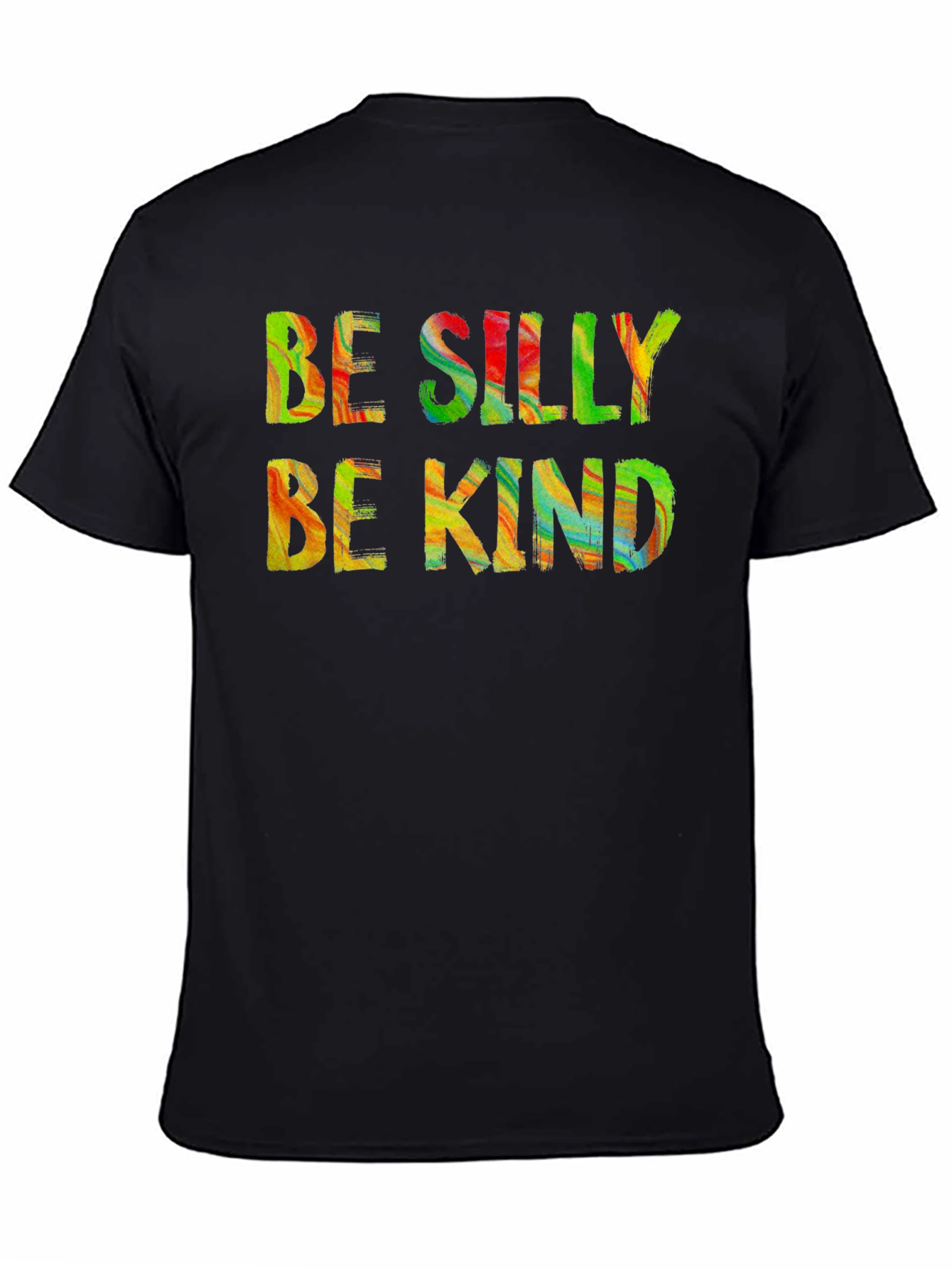 Be Silly Be Kind Graphic Tee - Black Cotton T-Shirt