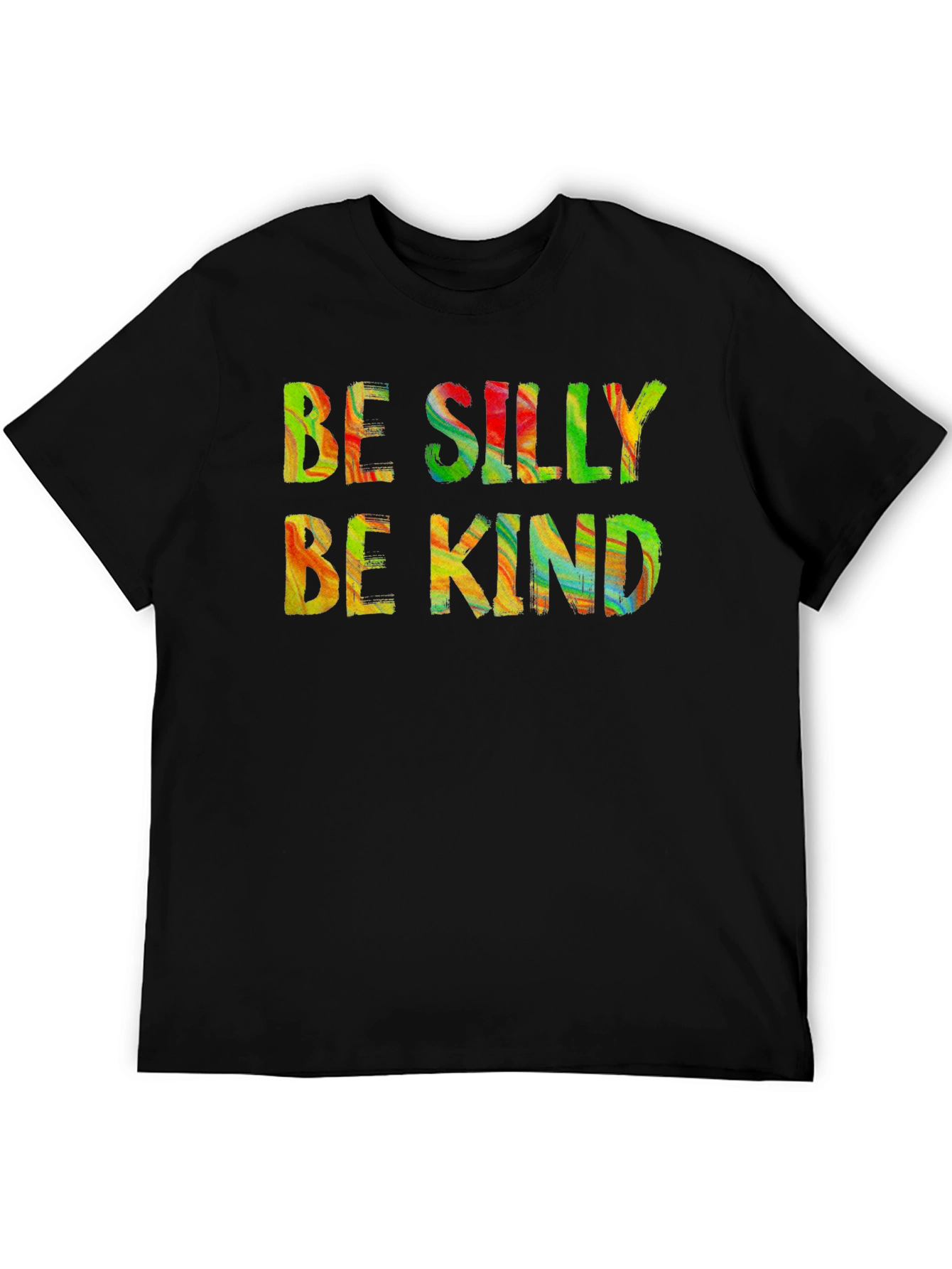 Be Silly Be Kind Graphic Tee - Black Cotton T-Shirt