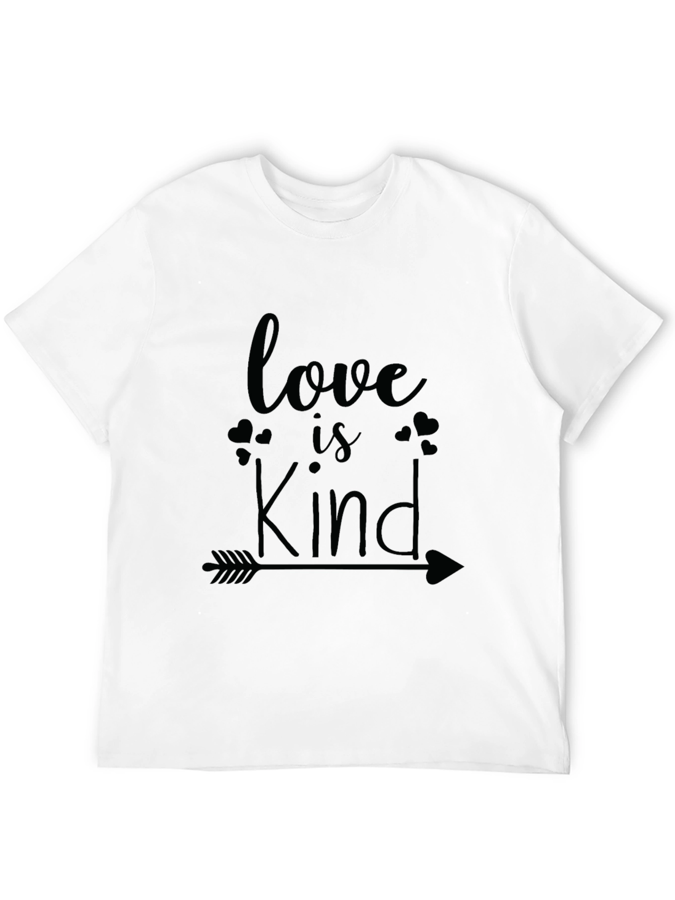 Love Is Kind Arrow Graphic Tee - Soft Black T-Shirt