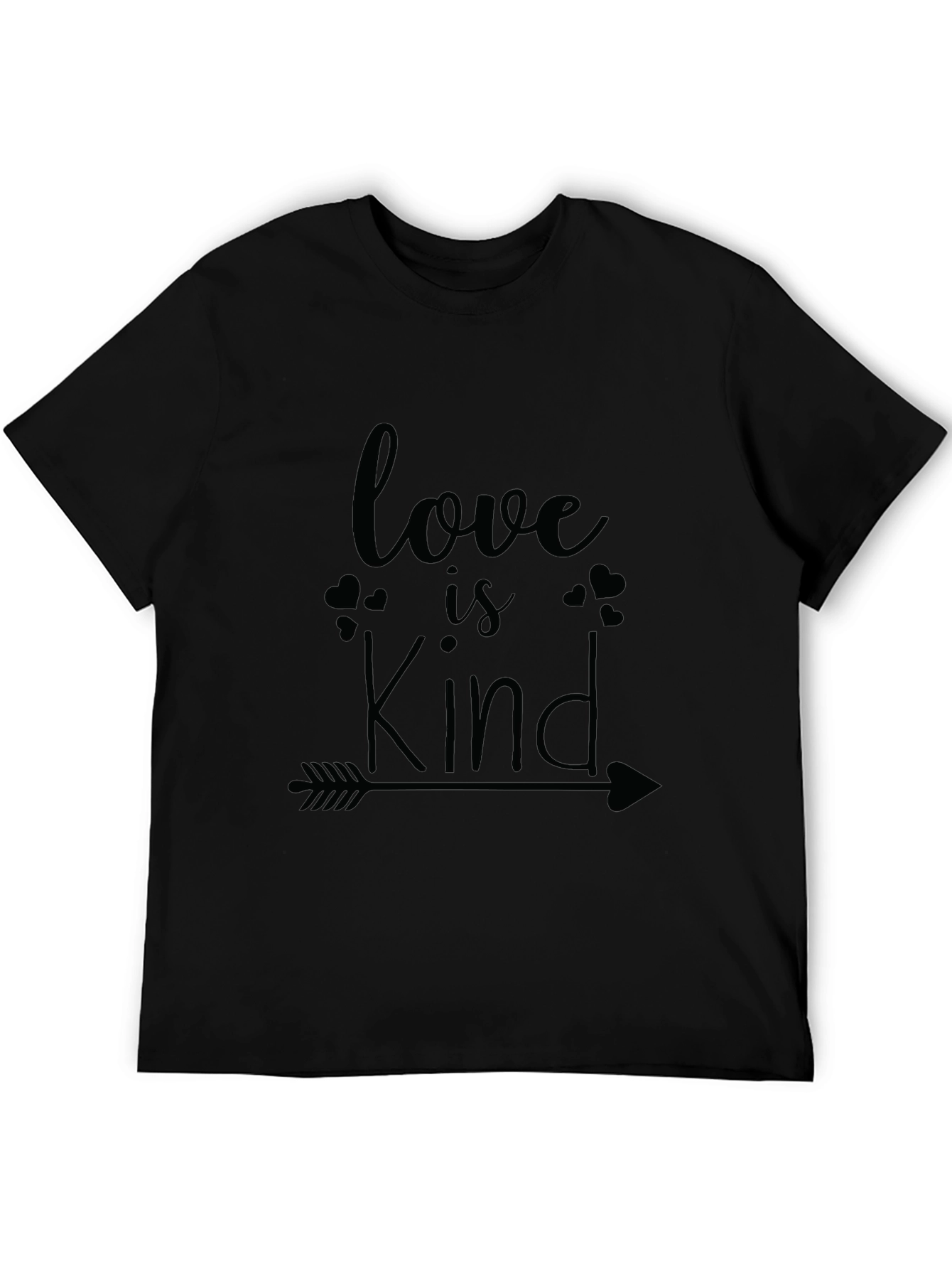 Love Is Kind Arrow Graphic Tee - Soft Black T-Shirt