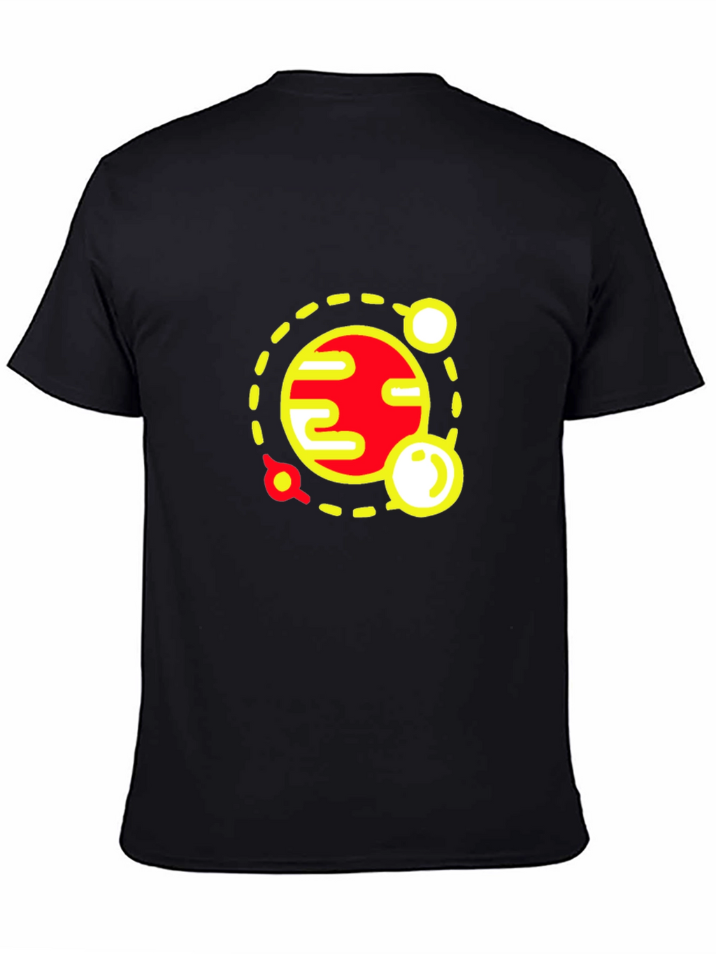 Planet Graphic Tee - Stylish Space Design Black T-Shirt