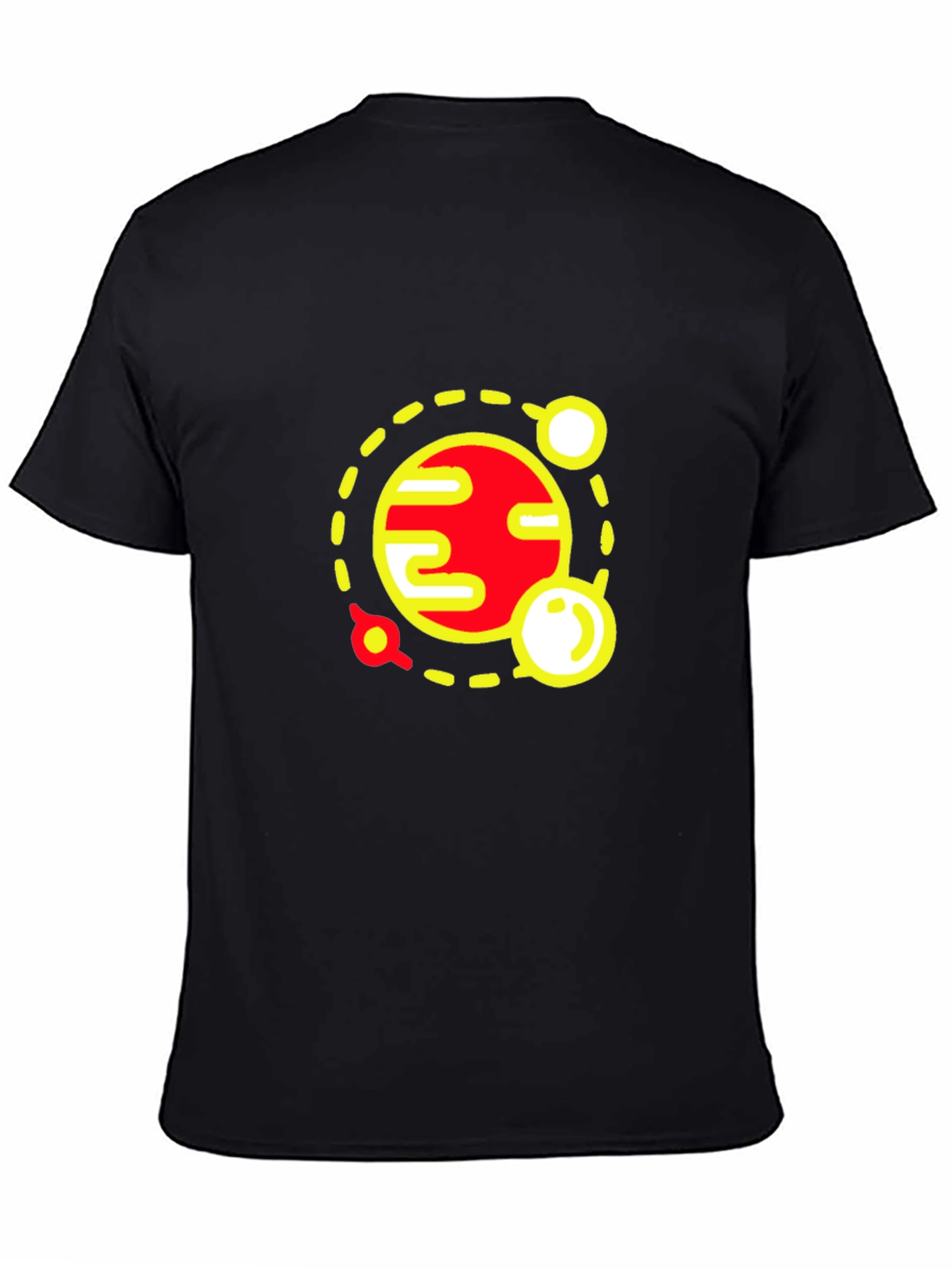 Planet Graphic Tee - Stylish Space Design Black T-Shirt